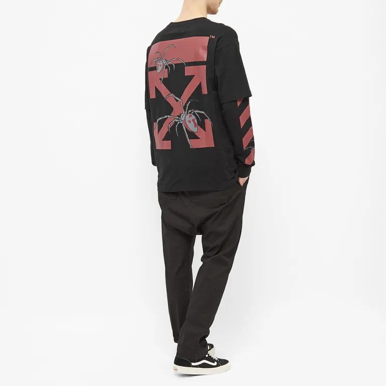 Off-White Black Arachno Spider Arrows Double Layer LS T-Shirt Size US M / EU 48-50 / 2 - 3 Thumbnail