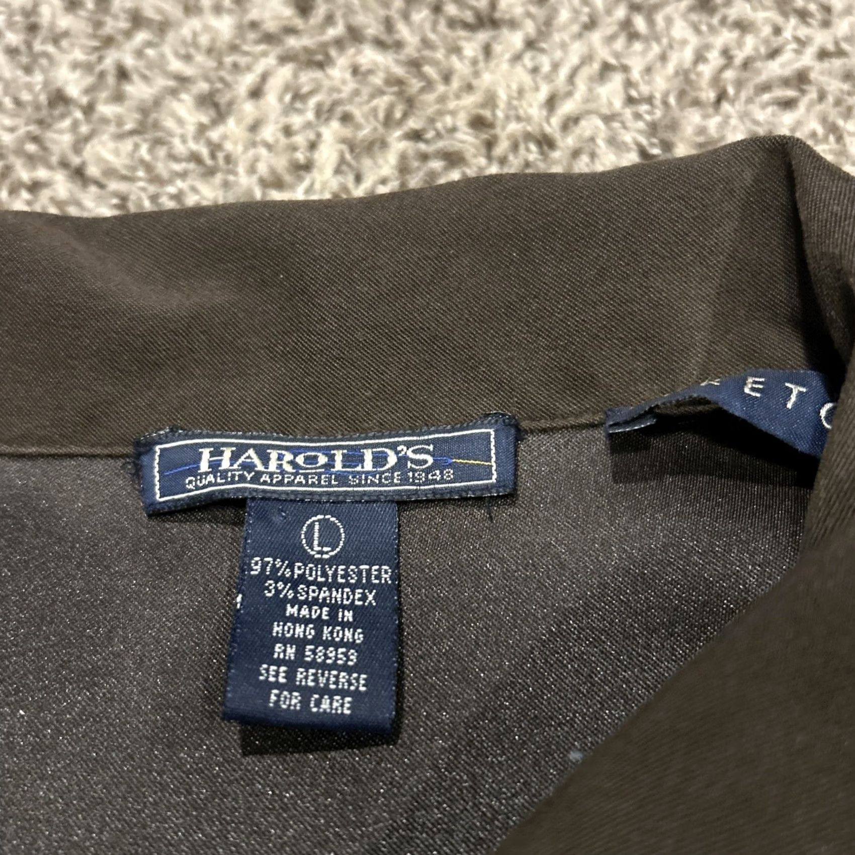 Velvet Harolds Brown Velvet Long Sleeve Button Up Shirt L Size Size L / US 10 / IT 46 - 3 Thumbnail