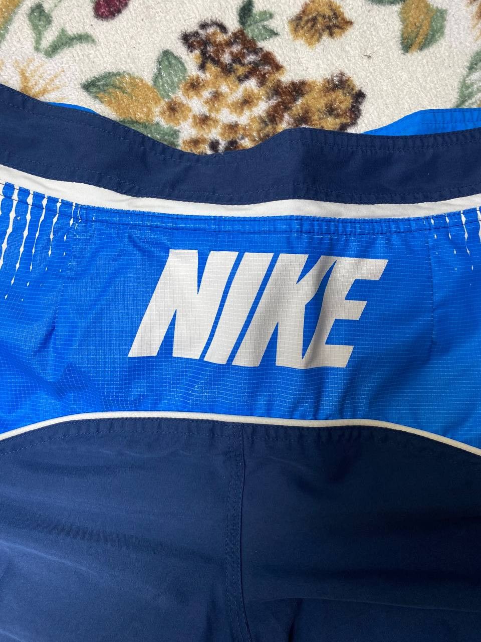 Nike Vintage blue Shorts big logo NIKE crazy Y2K streetwear Size US 32 / EU 48 - 16 Thumbnail