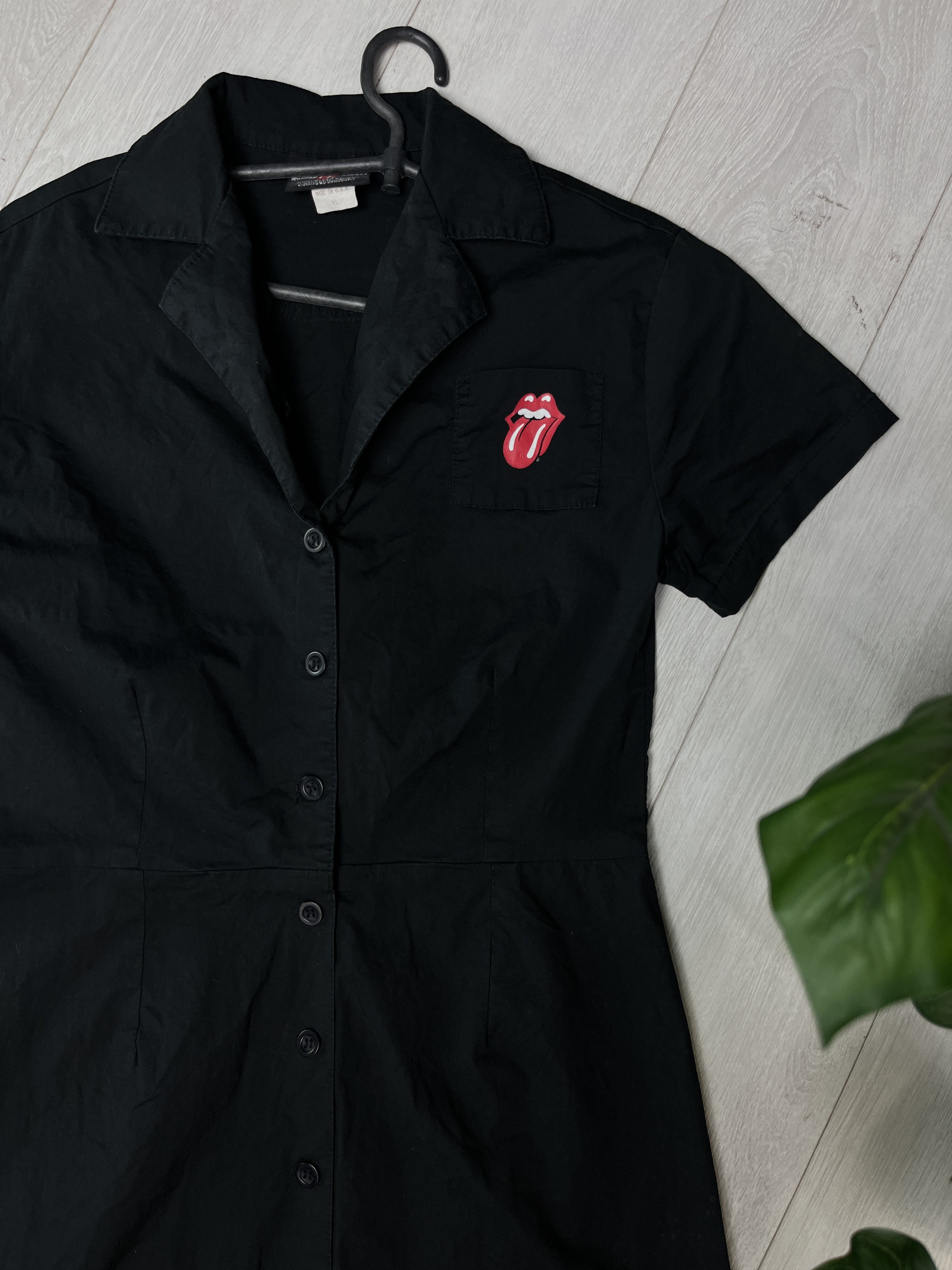 Vintage 2000s THE ROLLING STONES "DRAGONFLY" BUTTON UP DRESS - 851 Size XL / US 12-14 / IT 48-50 - 3 Thumbnail