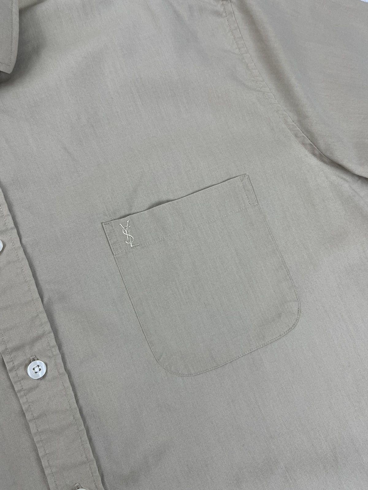 Yves Saint Laurent Vintage Yves Saint Laurent Cotton Short Sleeve Shirt Size US L / EU 52-54 / 3 - 4 Thumbnail
