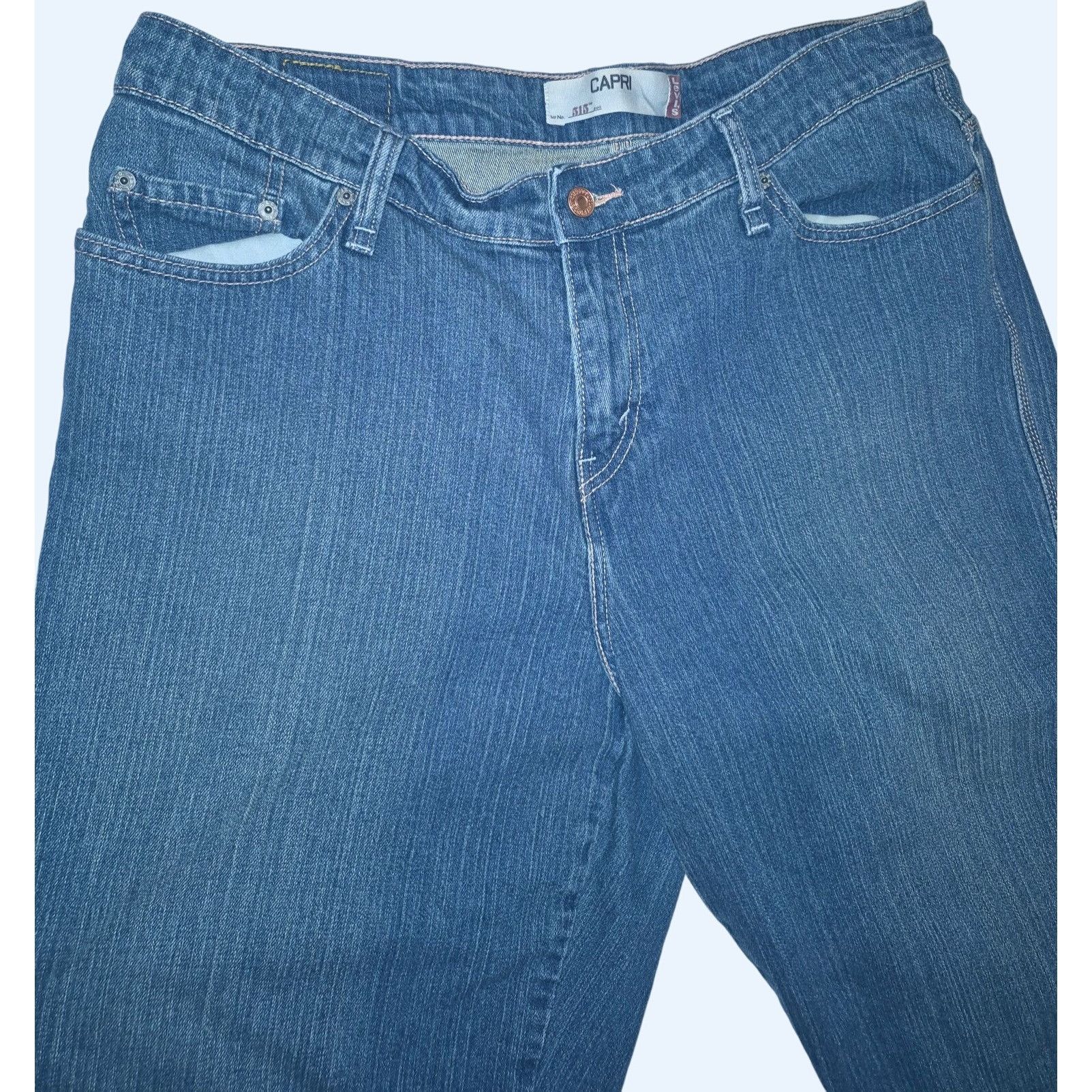 Levi's Levis Womens 18 516 Capri Jeans Blue Denim Cut-Off Style Jus Size 40" / US 18 - 5 Thumbnail