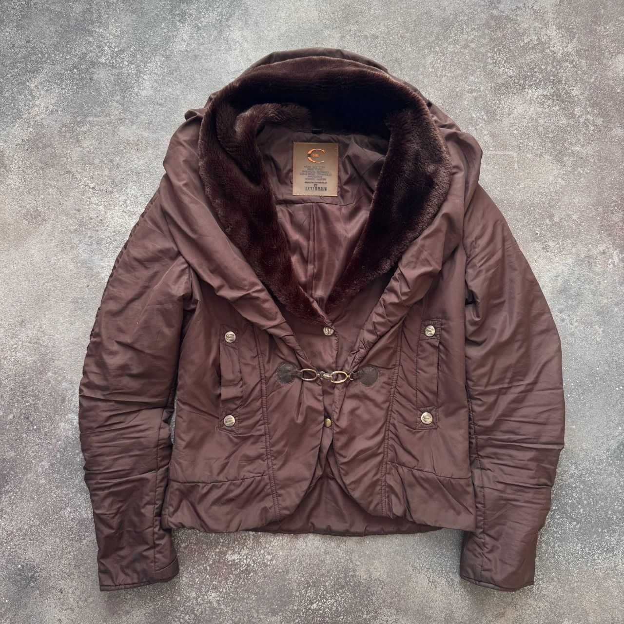 Roberto Cavalli Roberto Cavalli Y2K Vintage Faux Fur Details Brown Jacket Size M / US 6-8 / IT 42-44 - 2 Thumbnail