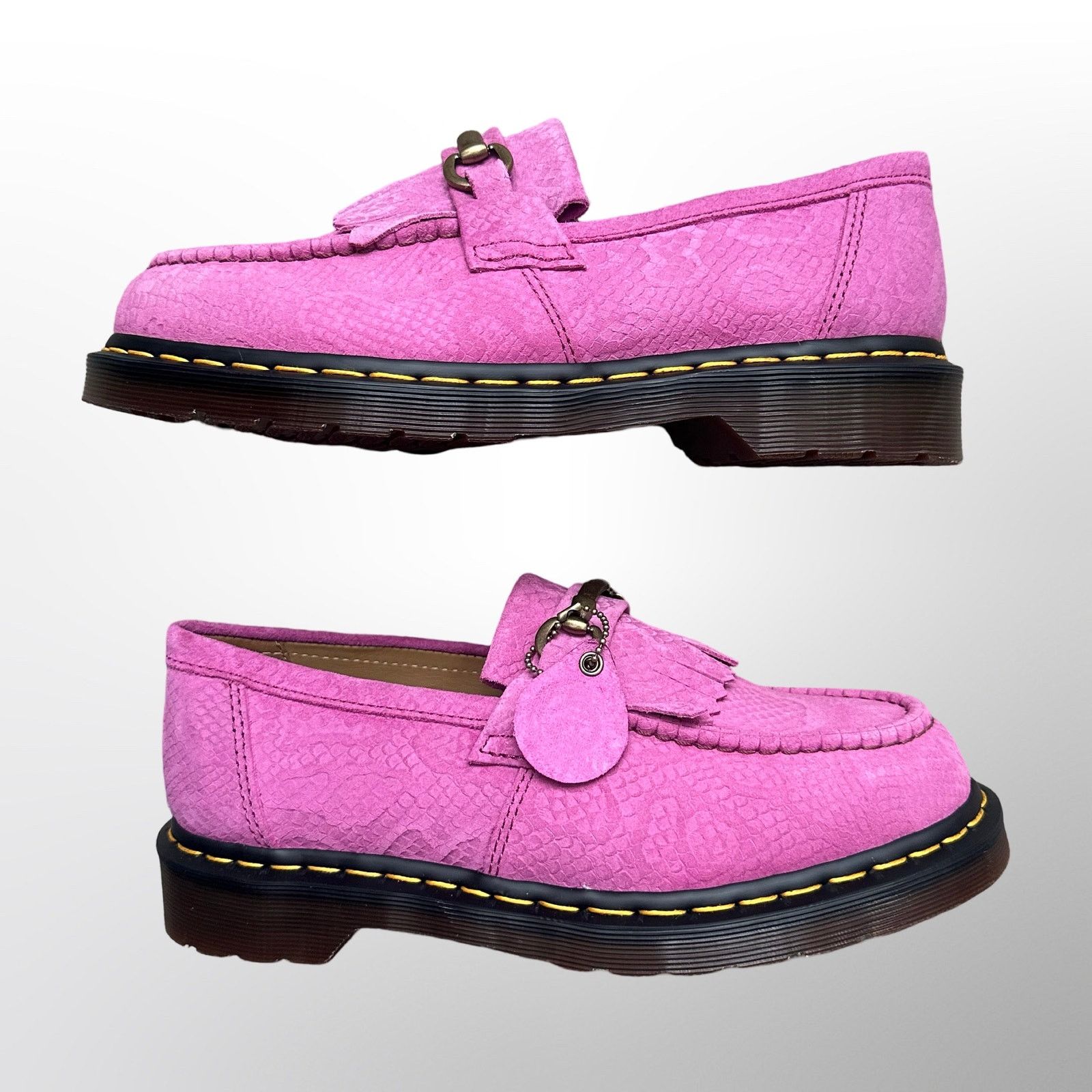 Dr. Martens Dr. Martens Adrian Loafer Fringe Snake Pink Mens  display picture 1