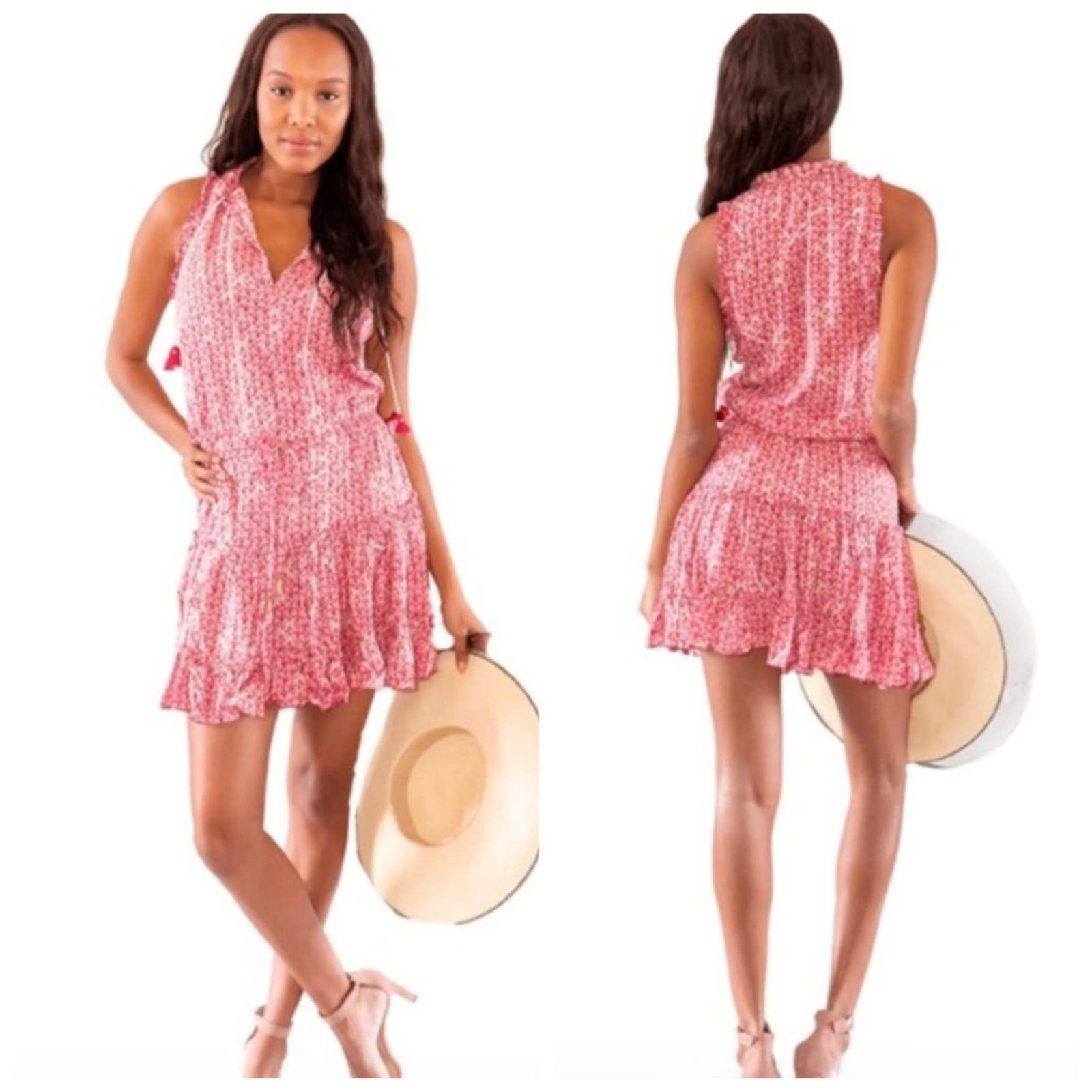 Image of Poupette St Barth Clara Mini Dress Pink Floral, Women's (Size XS)