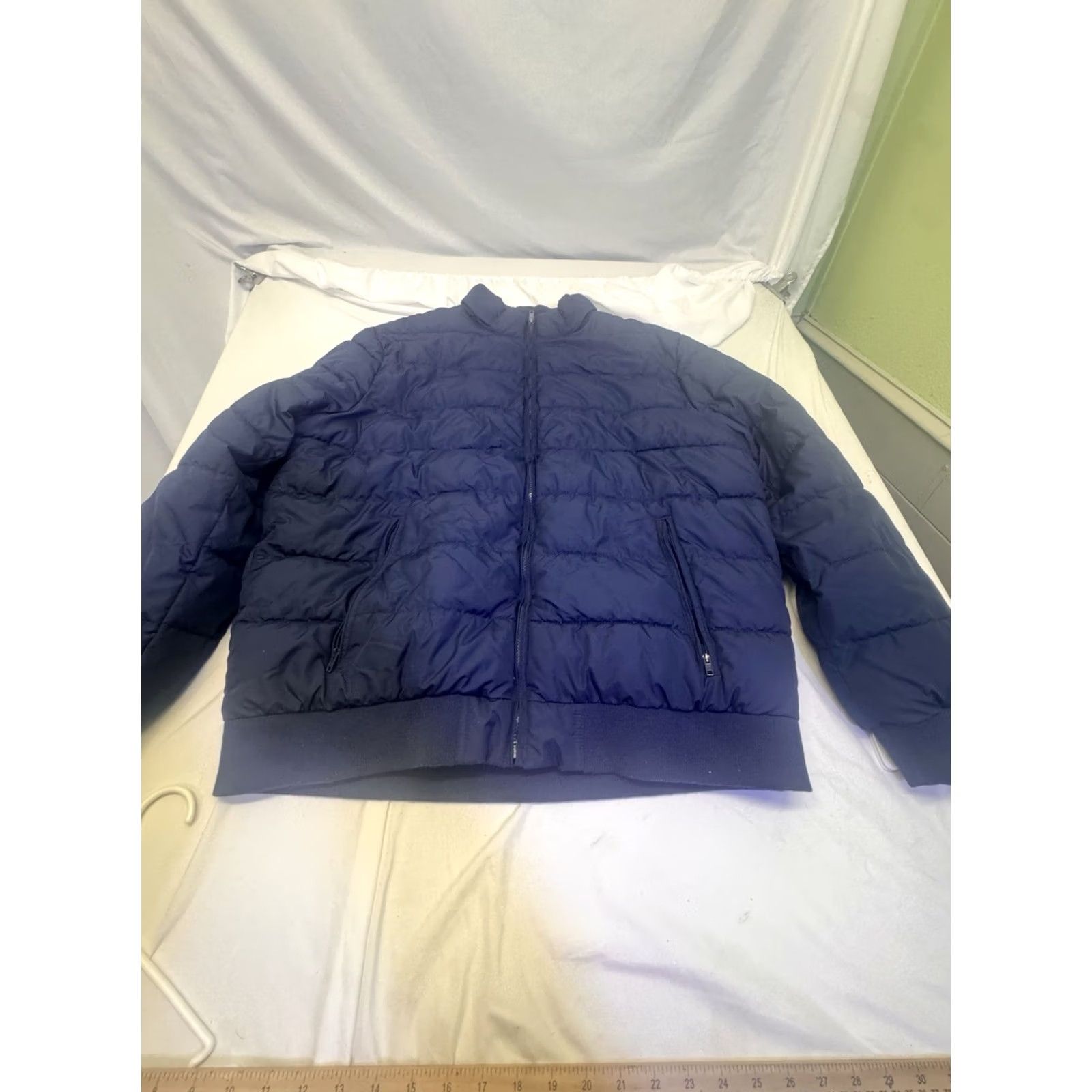 Gap GAP Puffer Jacket Women XL Navy Blue Mid-Length Full Zip Zip Pockets Nylon Primaloft Wind-Resistant Quilted Solid Long Sleeve Regular Jacket Size XL / US 12-14 / IT 48-50 - 2 Thumbnail
