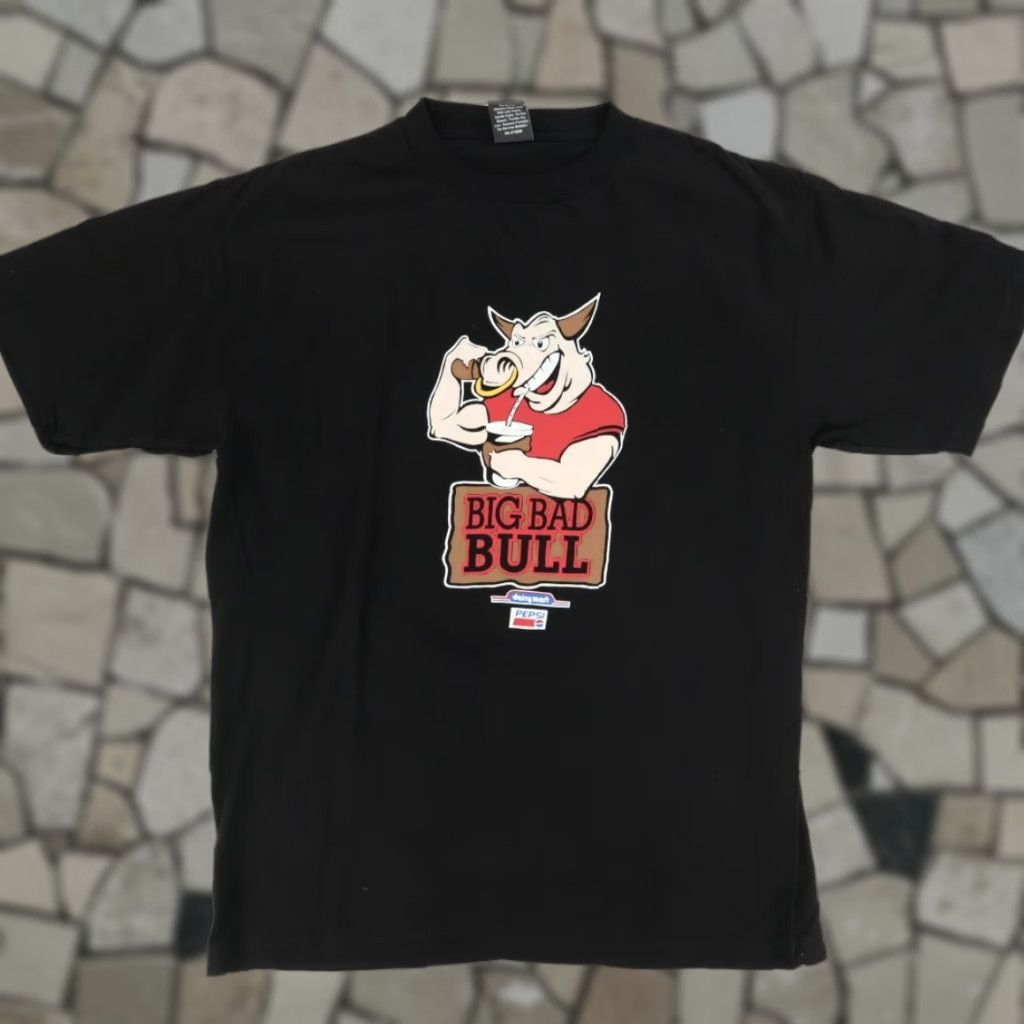 Vintage VTG American Thunder Big Bad Bull Dairy Mart Solid T-Shirt Black Men's XL Size US XL / EU 56 / 4 - 1 Thumbnail