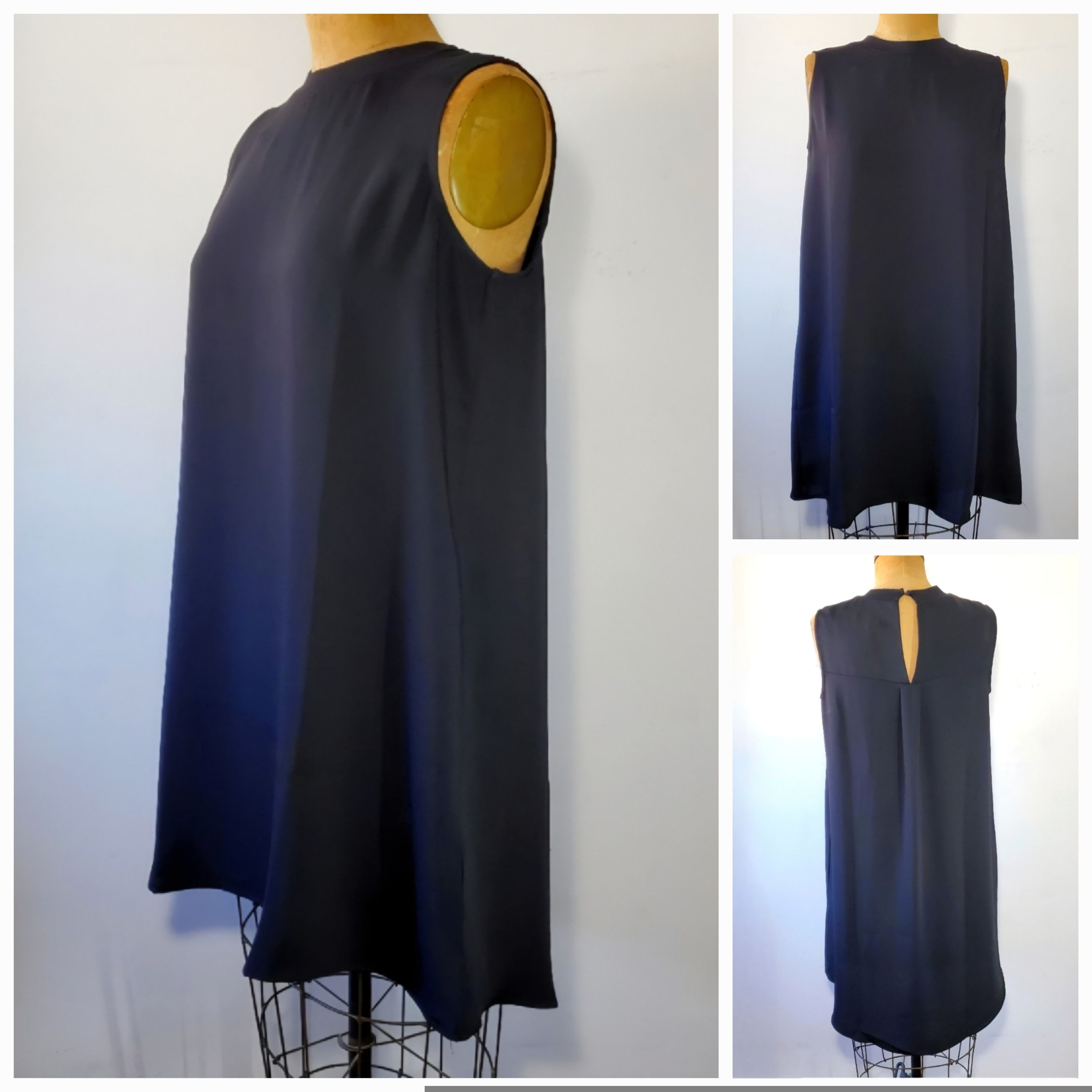 Other Coercion London Sz M Dress Black Swing Trapese Hi-low Hem Size M / US 6-8 / IT 42-44 - 11 Thumbnail