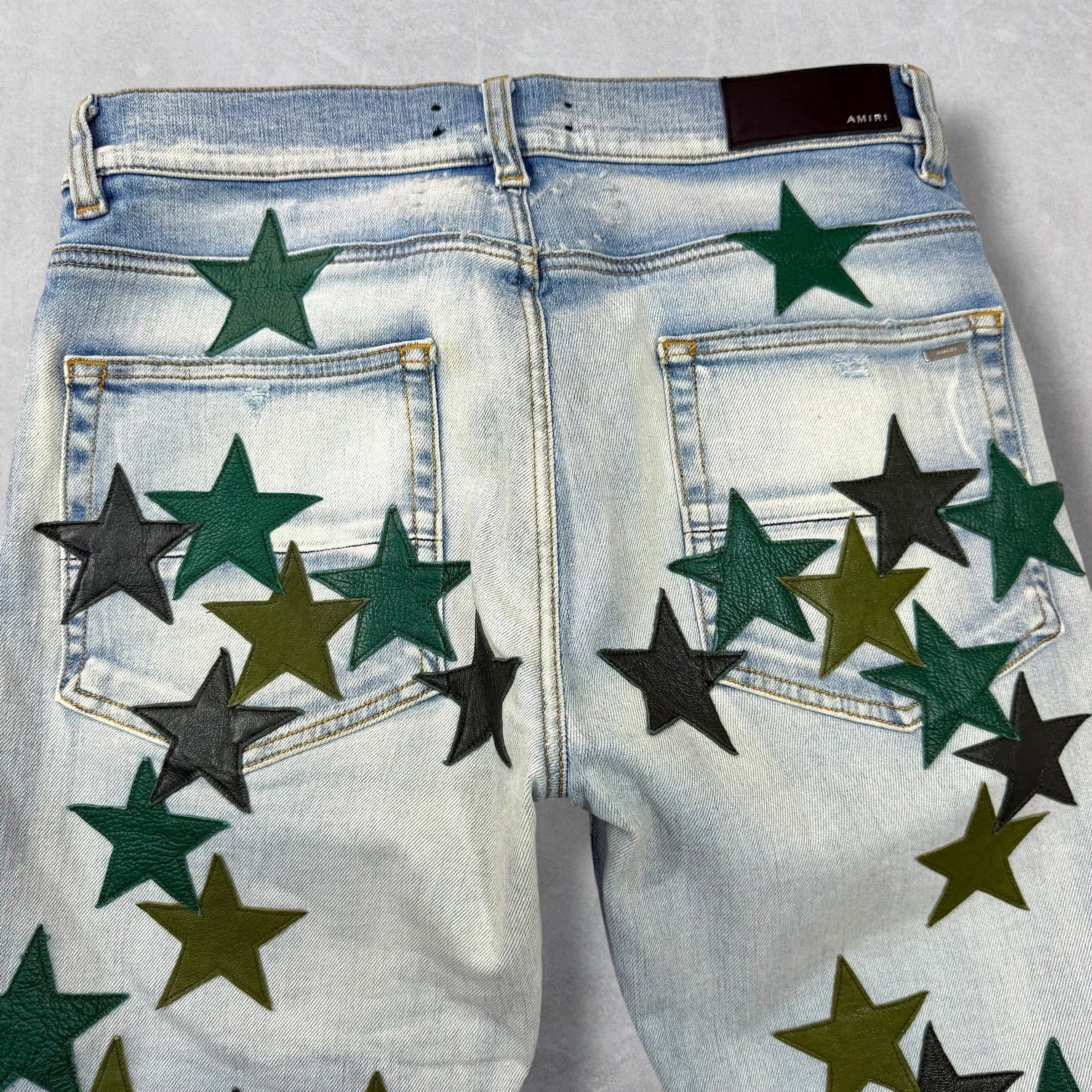 Amiri Amiri x Chemist Green Star Patch Jeans 30 Size US 30 / EU 46 - 4 Thumbnail