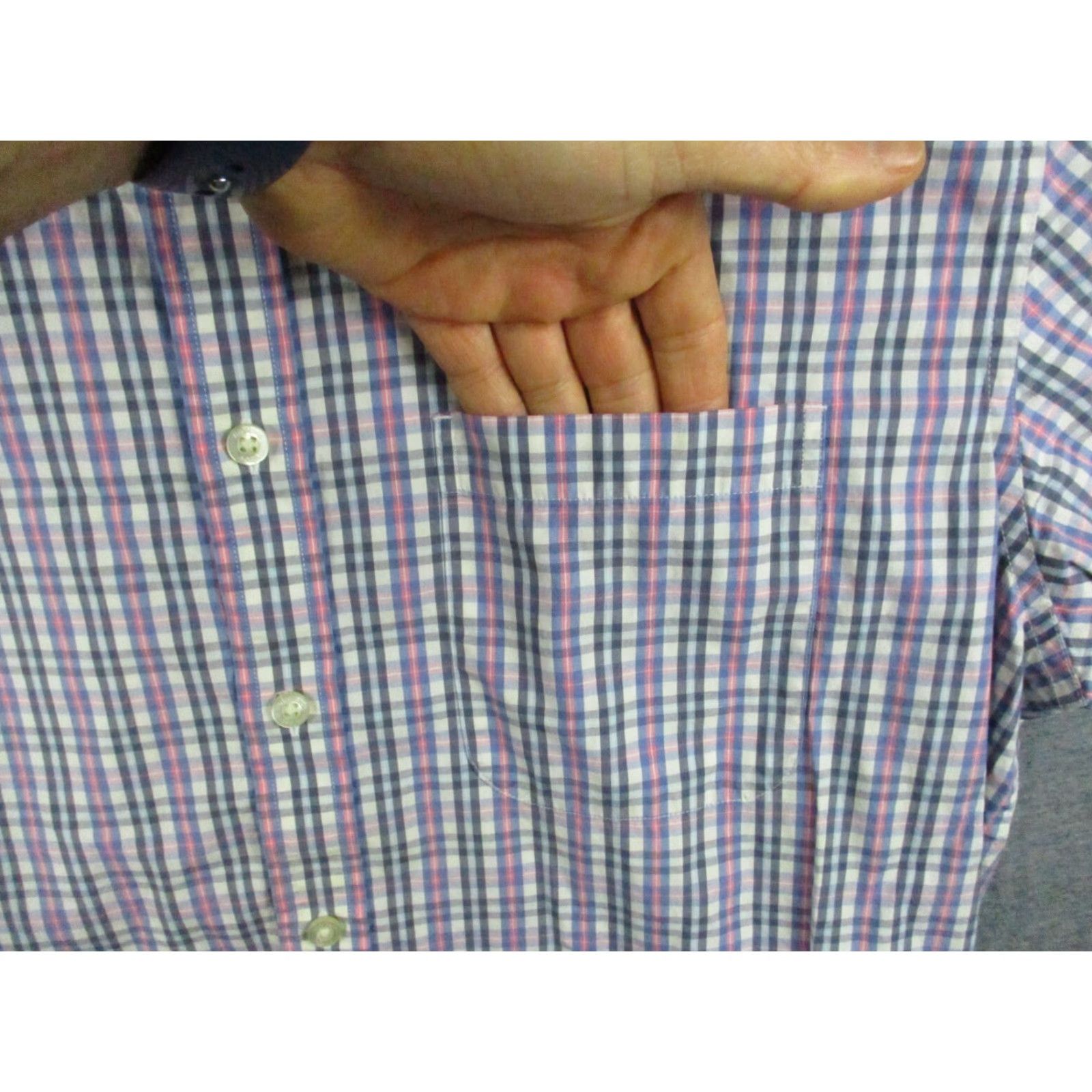 Vineyard Vines Vineyard Vines Wheeler Shirt Small Men's Blue Plaid Cotton Pocket Shirt Size US S / EU 44-46 / 1 - 2 Thumbnail