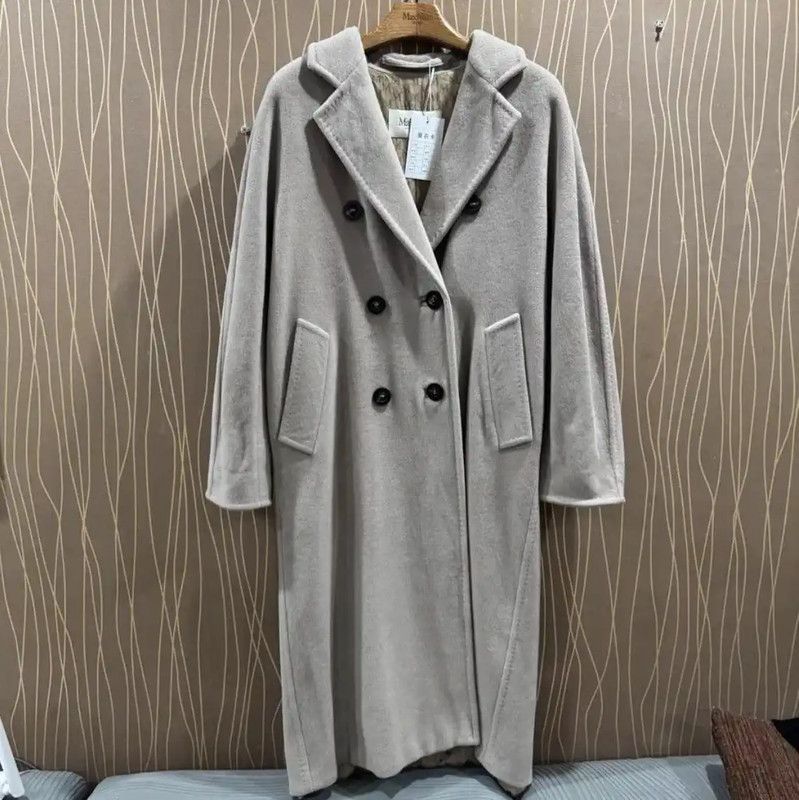 Max Mara MaxMara Women's Light Gray Wool Coat 0089 Size S / US 4 / IT 40 - 1 Thumbnail