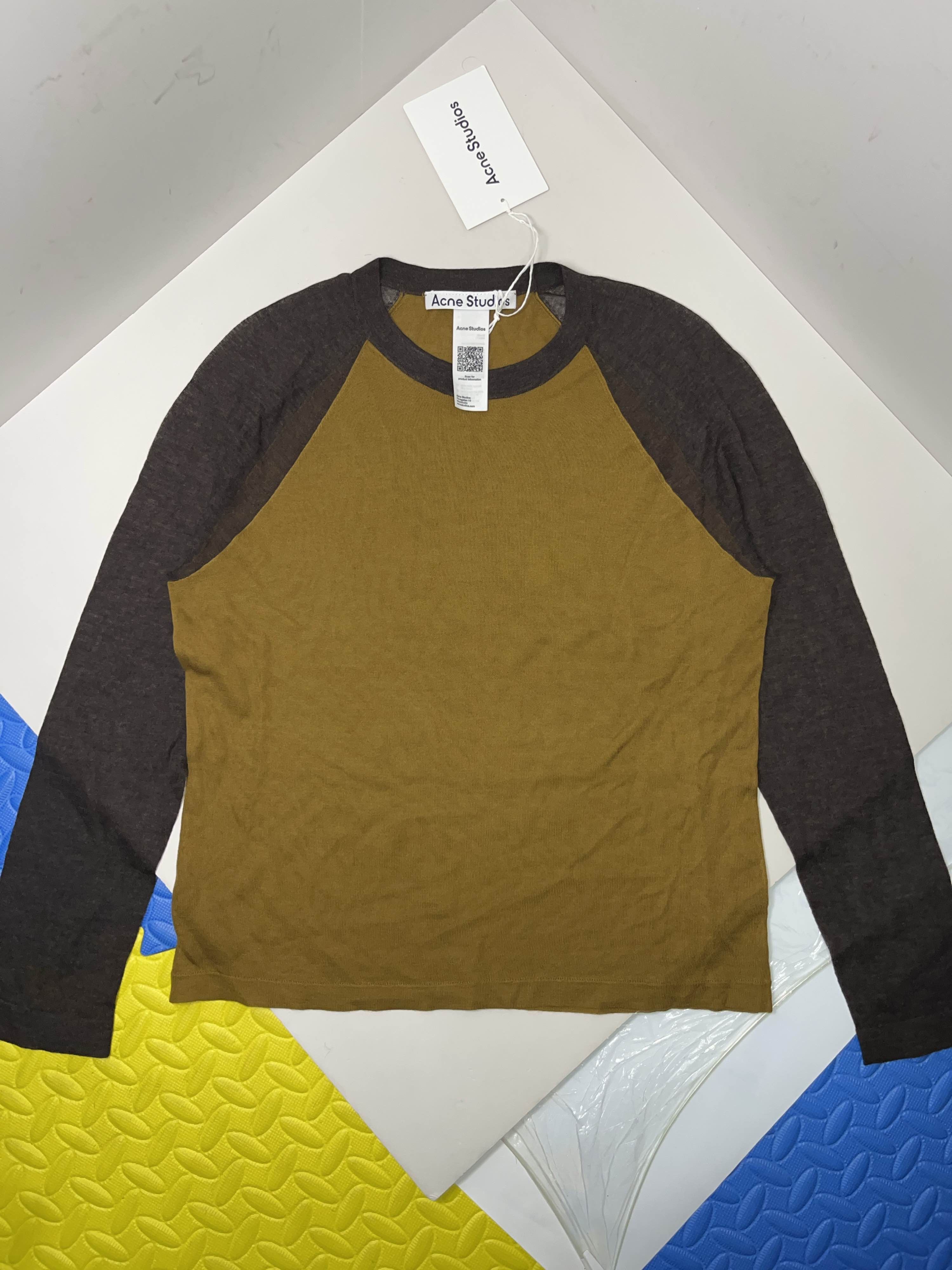 Acne Studios Acne Studios Colorblock Raglan Long Sleeve Tee Size M Size M / US 6-8 / IT 42-44 - 1 Thumbnail