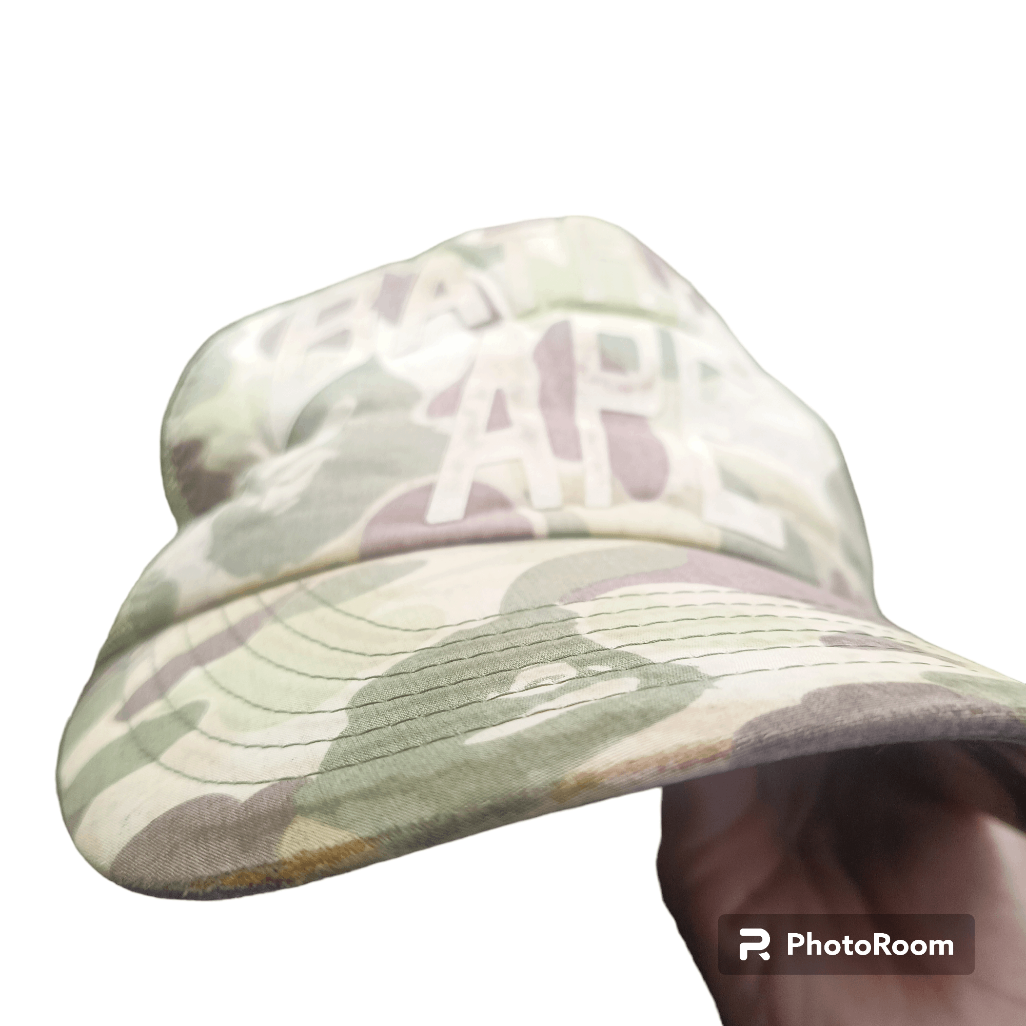 Bape × Vintage Vintage BAPE Camo NYC Logo distressed Mesh Cap Size ONE SIZE - 11 Thumbnail