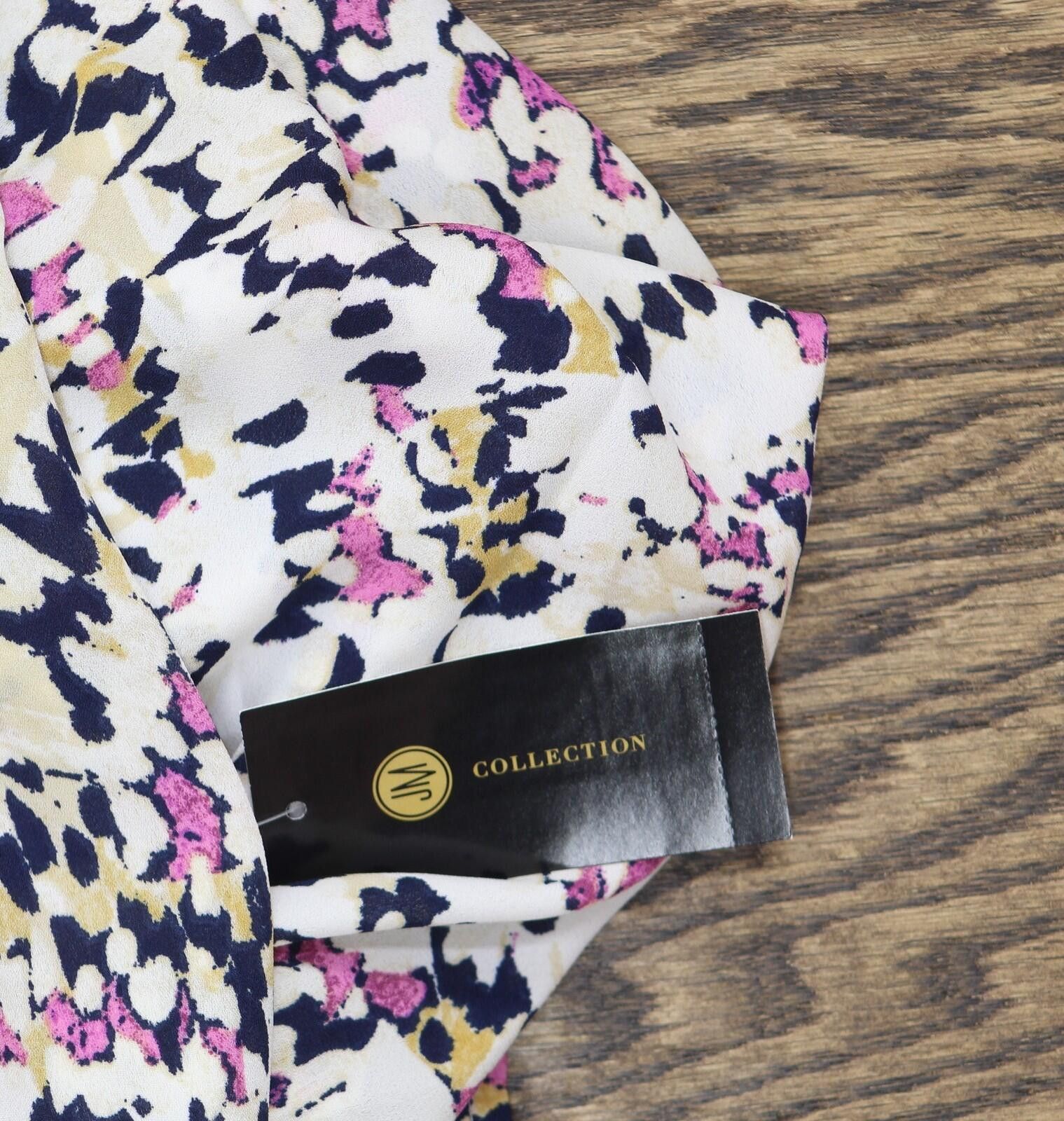 Other Nwt Jm Collection Printed Pleat Back Blouse Pink Multi Xl Size XL / US 12-14 / IT 48-50 - 3 Thumbnail