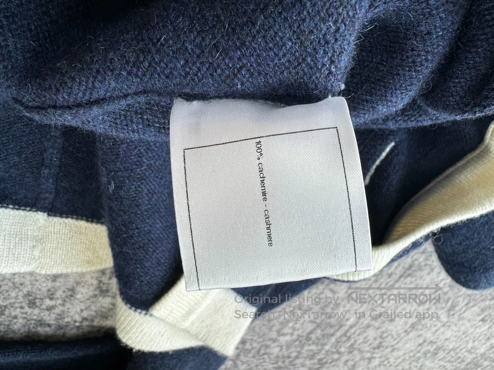 Chanel Chanel Blue and White Cashmere Cardigan. Size XS / US 0-2 / IT 36-38 - 7 Thumbnail
