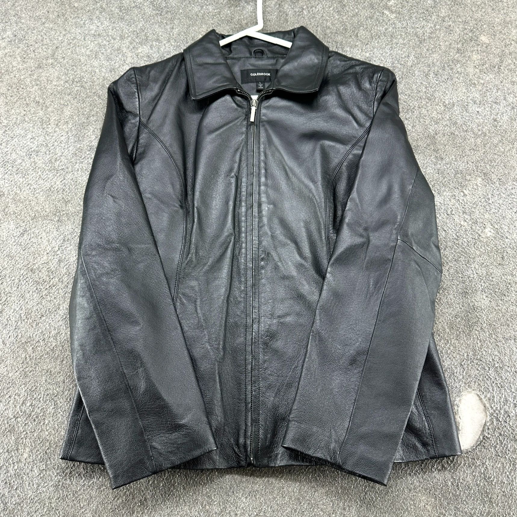 Vintage VINTAGE Colebrook Jacket Womens L Black Bomber Genuine Leather Real Full Zip 90s Size L / US 10 / IT 46 - 2 Thumbnail