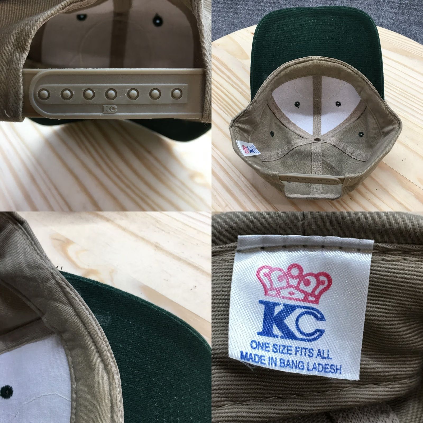 Vintage Baseball Cap Unisex Brown Green OS Adjustable Embroidered The Buck Stops Here Size ONE SIZE - 8 Thumbnail