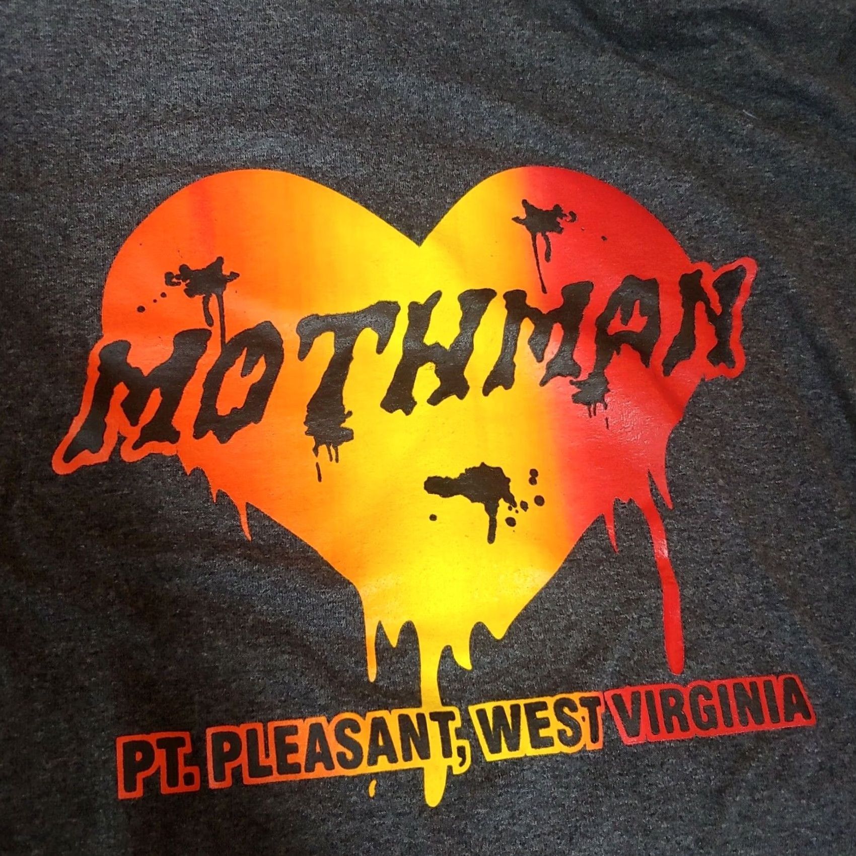 Port & Company Port & Company The Mothman Shirt Short Sleeve Crew Neck Gray M Adult Medium Cryptid Graphic Print Men Size US M / EU 48-50 / 2 - 2 Thumbnail