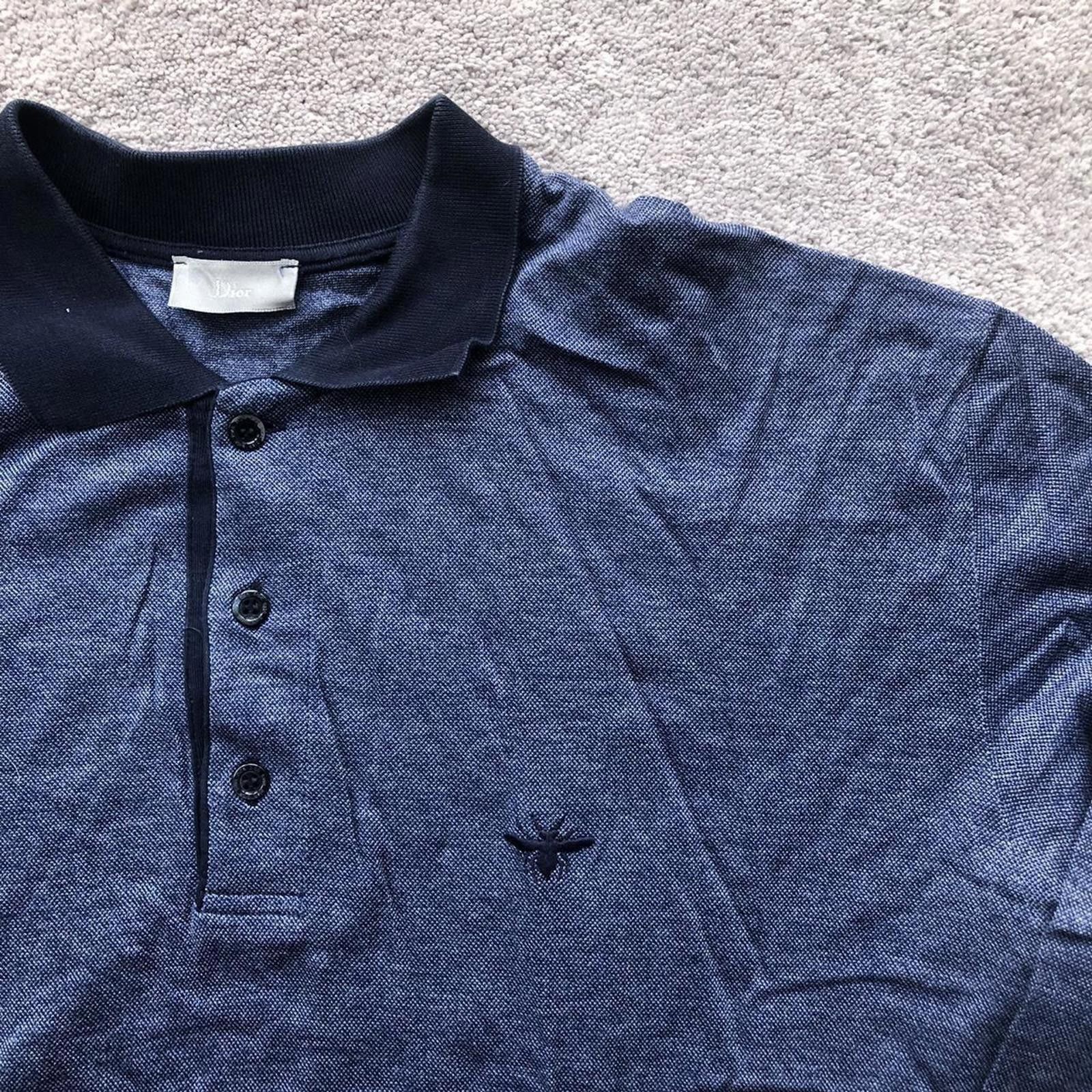 Dior Dior Homme Longsleeve Bee Polo Shirt Size US L / EU 52-54 / 3 - 2 Thumbnail