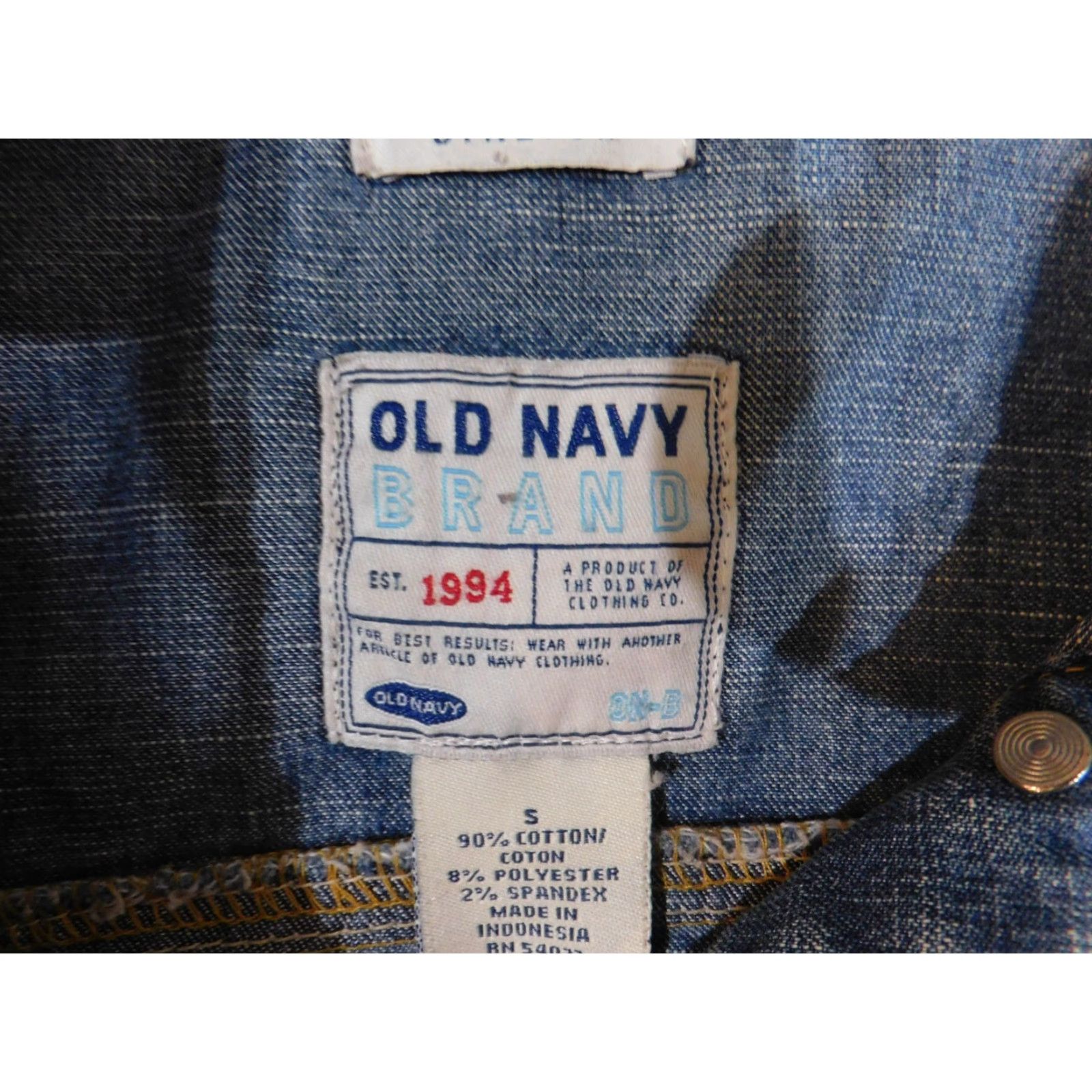 Old Navy Old Navy Jacket Womens Small Blue Denim Stretch Button Trucker Classic Casual Spring Fall Womens Size S / US 4 / IT 40 - 3 Thumbnail