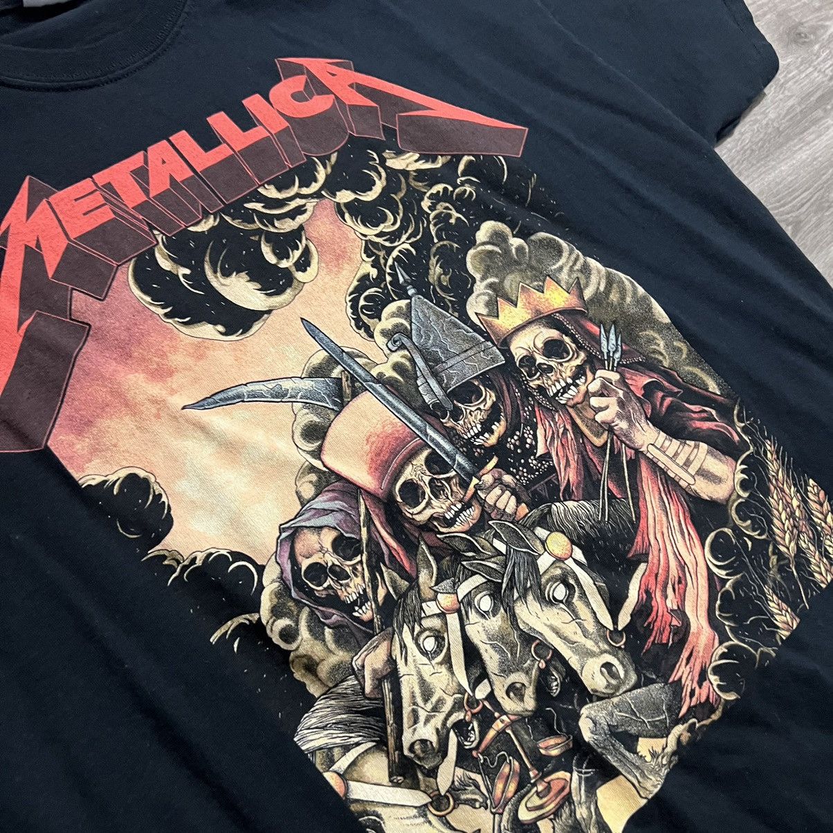 Metallica × Vintage Vintage Metallica The Four Horsemen T-Shirt Size US XL / EU 56 / 4 - 13 Thumbnail