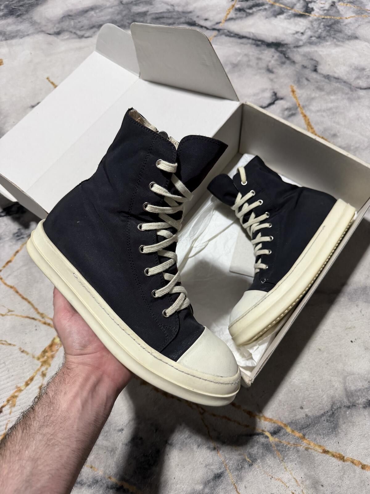 Rick Owens Rick Owens DRKSHDW Nylon Highs Black - Sz 10M Size US 10 / EU 43 - 1 Thumbnail