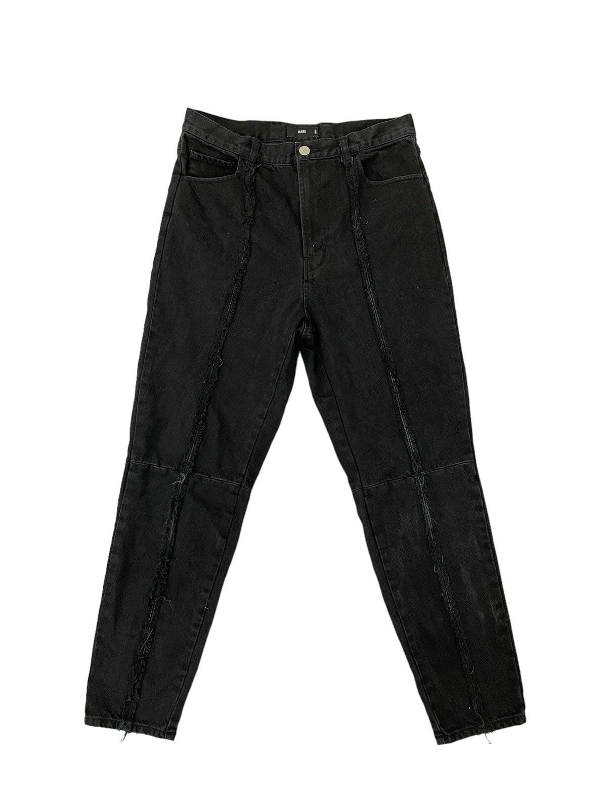 image of Hysteric Glamour Shaggy Reverse Hare Japan Tapered Jeans 73 in Black, Men's (Size 29)