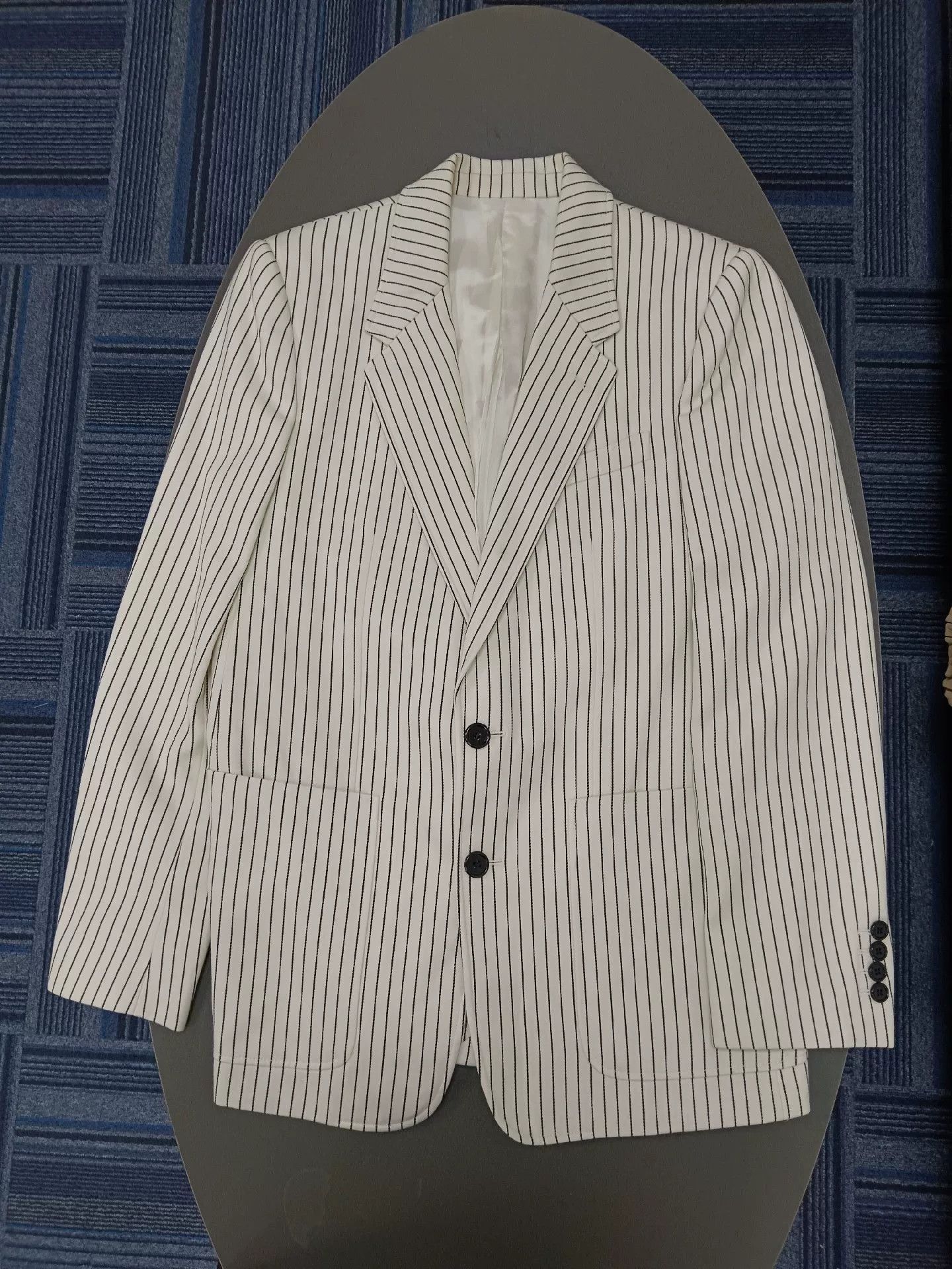 Celine celine white striped women's suit jacket Size M / US 6-8 / IT 42-44 - 1 Thumbnail