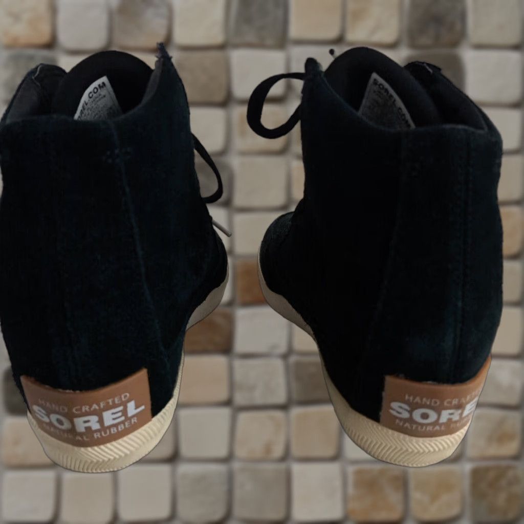 SOREL Sorel Hand Crafted Bootie Woman Black Felt Boots US 8.5 Ankle Lace Up Faux Fur Solid 8.5 Womens Bootie Sorel Hand Crafted Size US 7 / IT 37 - 1 Thumbnail