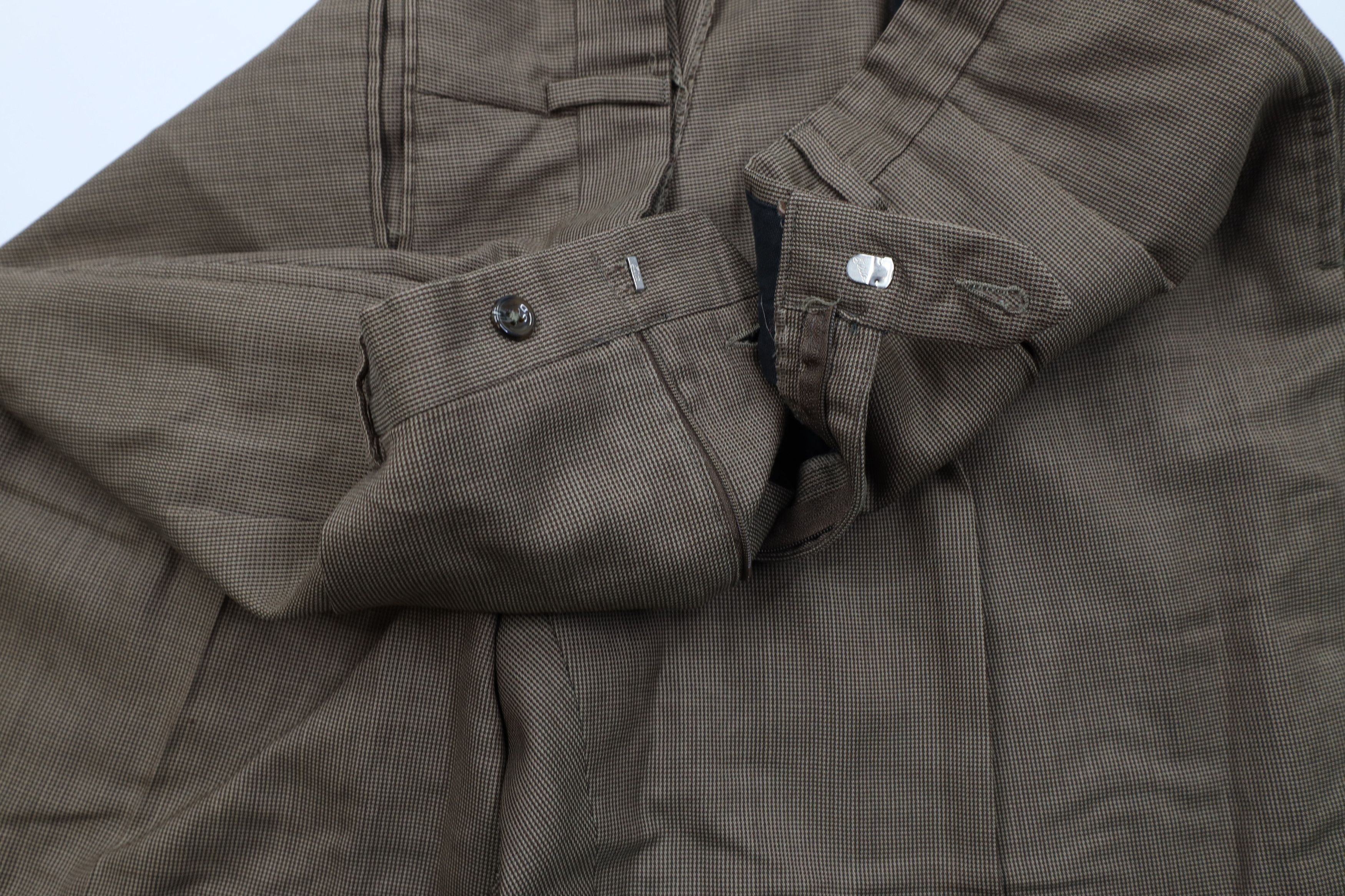 Vintage Vintage 90s Streetwear Wool Wide Leg Chino Pants Brown Size US 36 / EU 52 - 9 Thumbnail