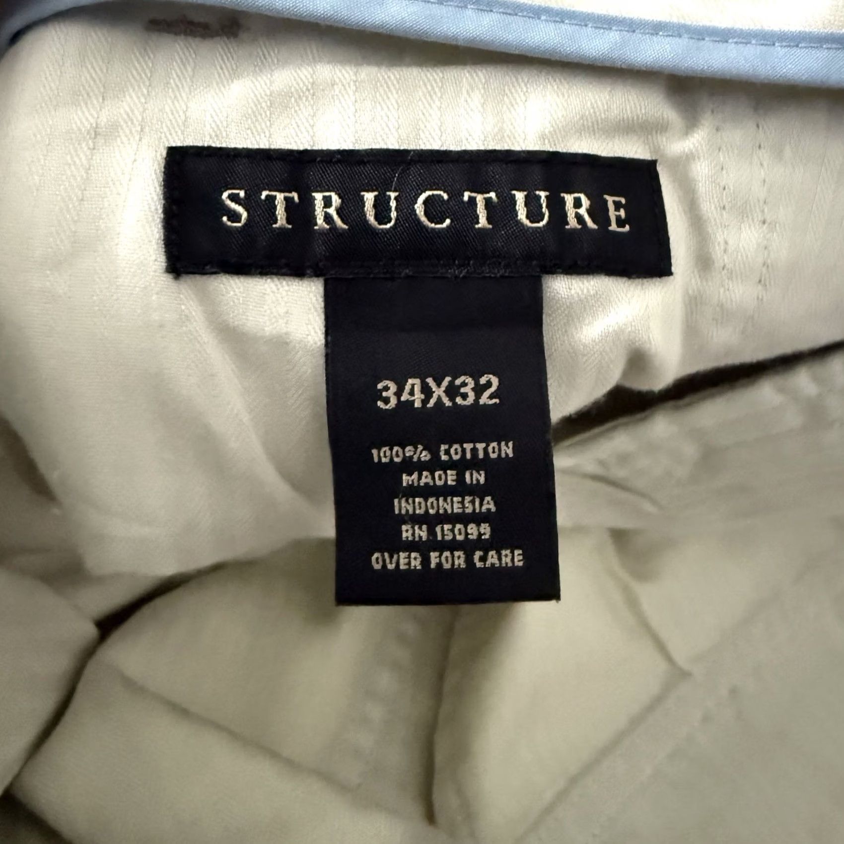 Essentials Structure Essential Twill Pants Mens Size 34x32 Khaki Flat Front Straight NEW Size US 34 / EU 50 - 4 Thumbnail
