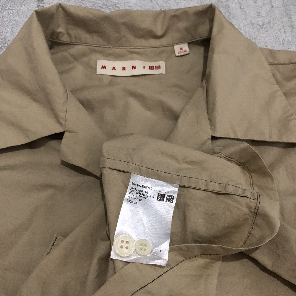 Japanese Brand Marni Uniqlo Oversized Open Collar Shirt Size US M / EU 48-50 / 2 - 4 Thumbnail