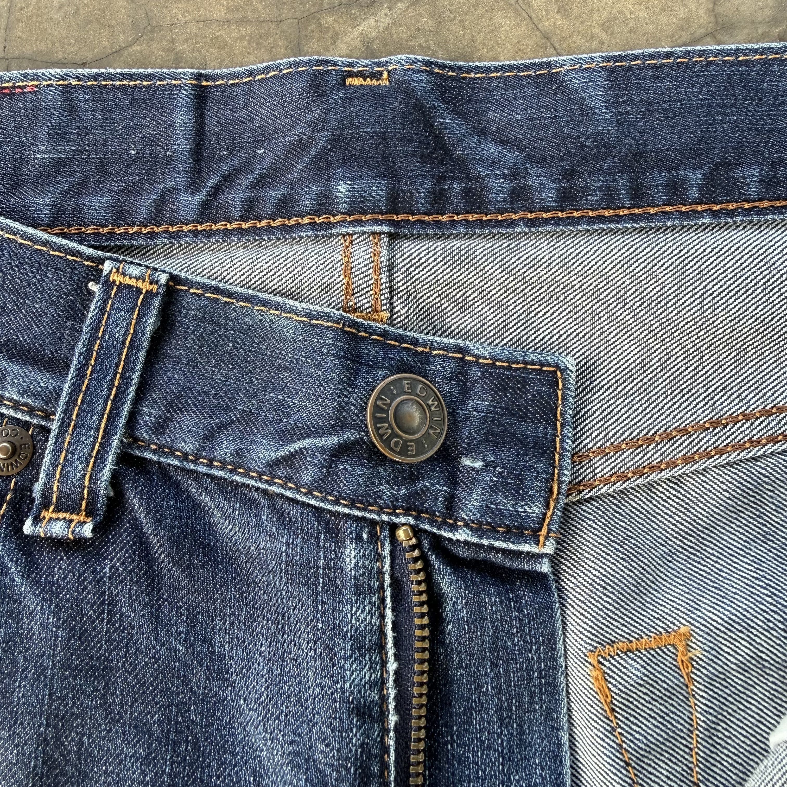 Edwin W35 Vintage Edwin Faded Mud Washer Denim Jean Pants Size US 35 - 6 Thumbnail