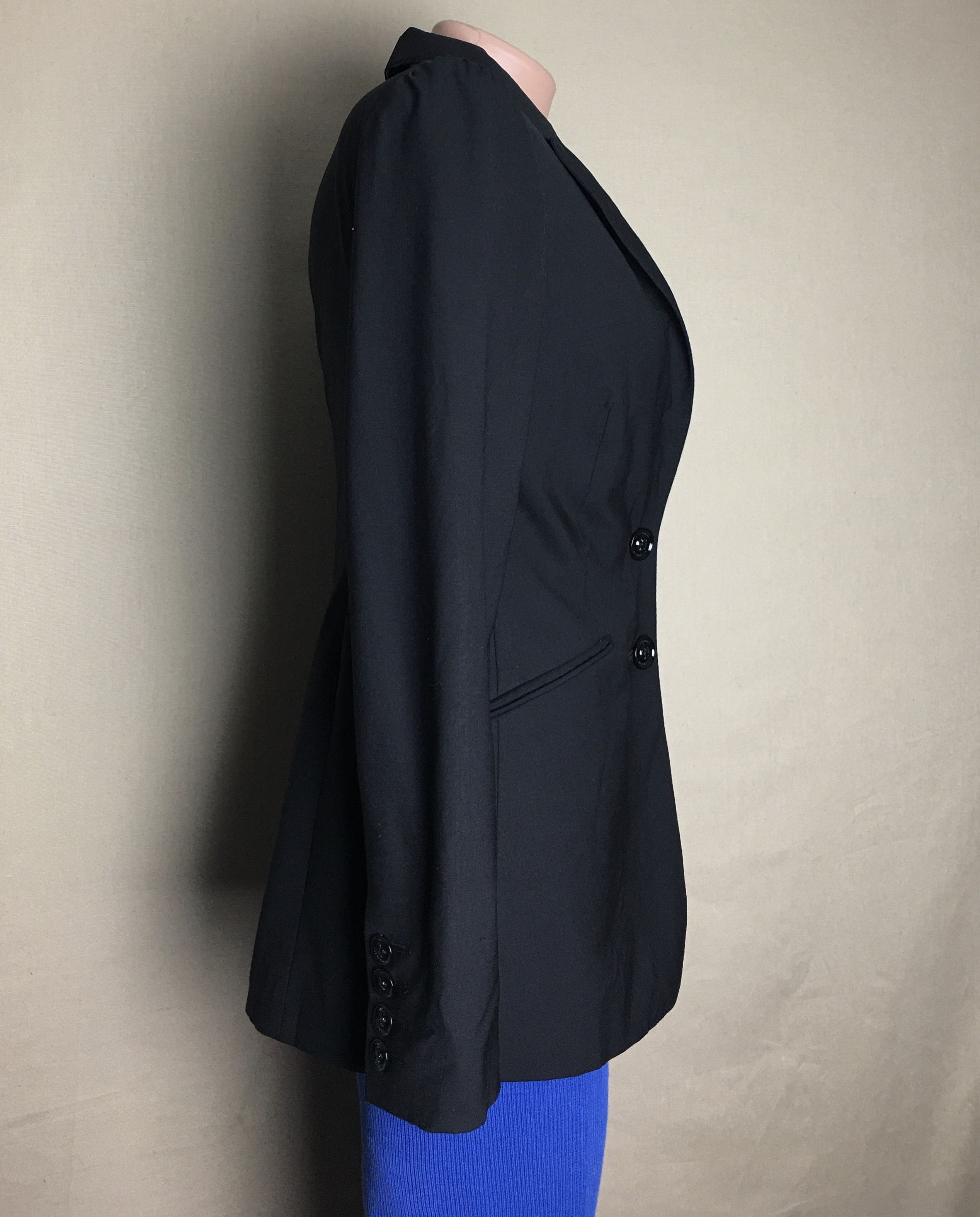 Burberry Burberry London Virgin Wool Black Blazer Jacket IT38/US4 Size S / US 4 / IT 40 - 2 Thumbnail