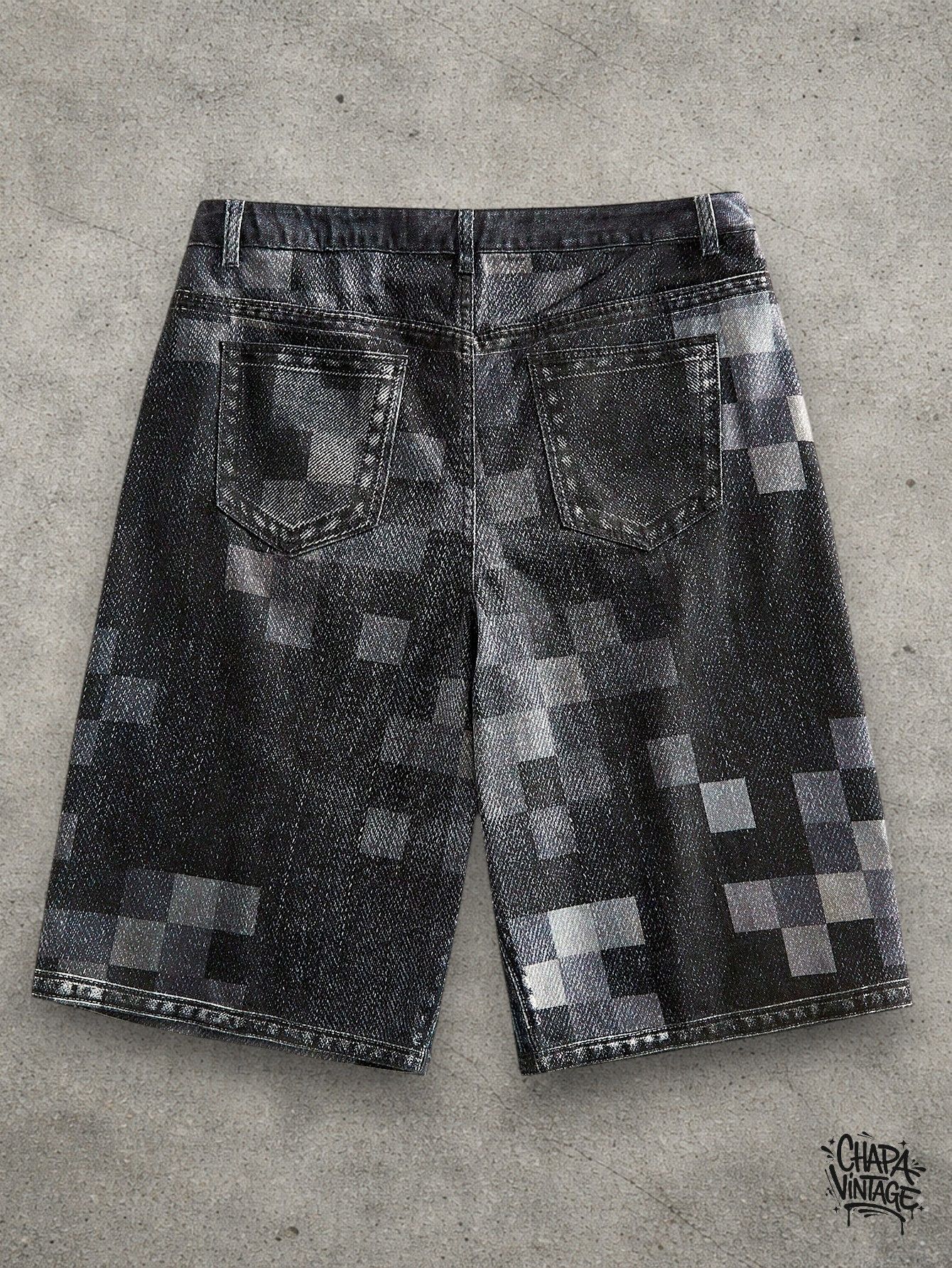 Japanese Brand Digital design denim shorts Size US 32 / EU 48 - 4 Thumbnail
