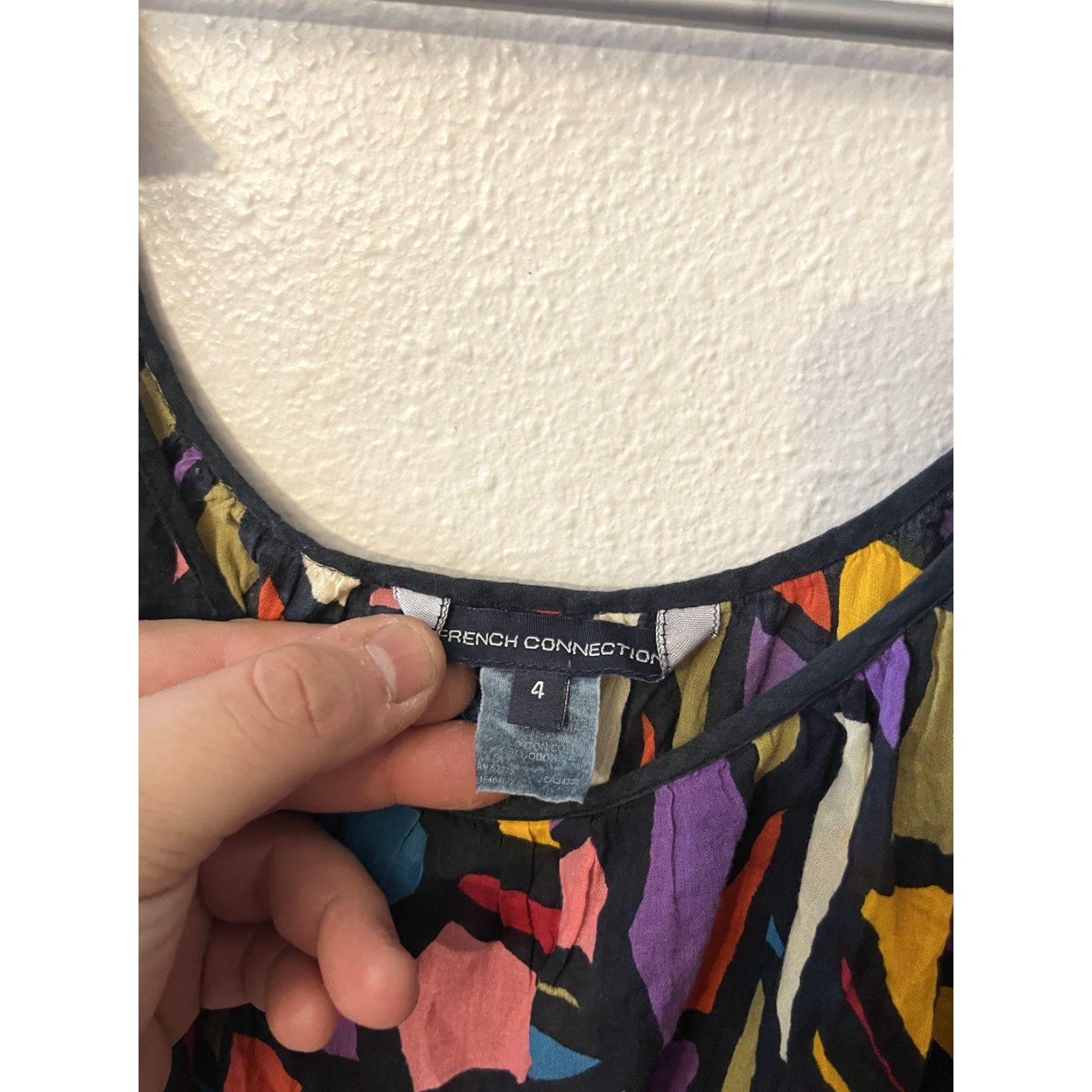 French Connection French Connection Tank Top Womens Tank Multicolor Tie Straps V-Neck Sleeveless Casual Party/Cocktail Rainbow 4 Slim Fit Regular Size XS-? Size S / US 4 / IT 40 - 2 Thumbnail
