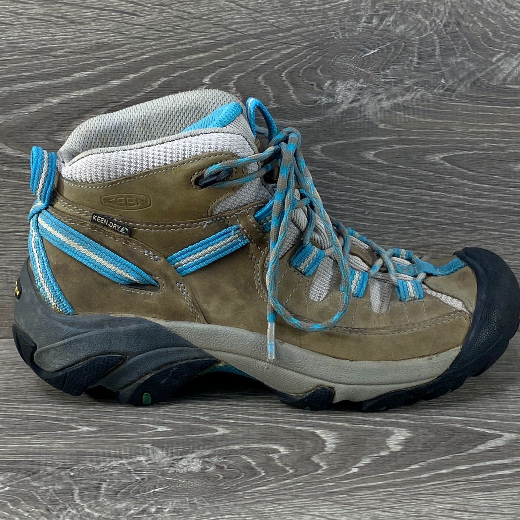 KEEN Keen Targhee II Womens 8.5 Blue Brown Leather Mid Hiking Boots Waterproof EU 39 - Keen Dry Size US 6 / IT 36 - 2 Thumbnail