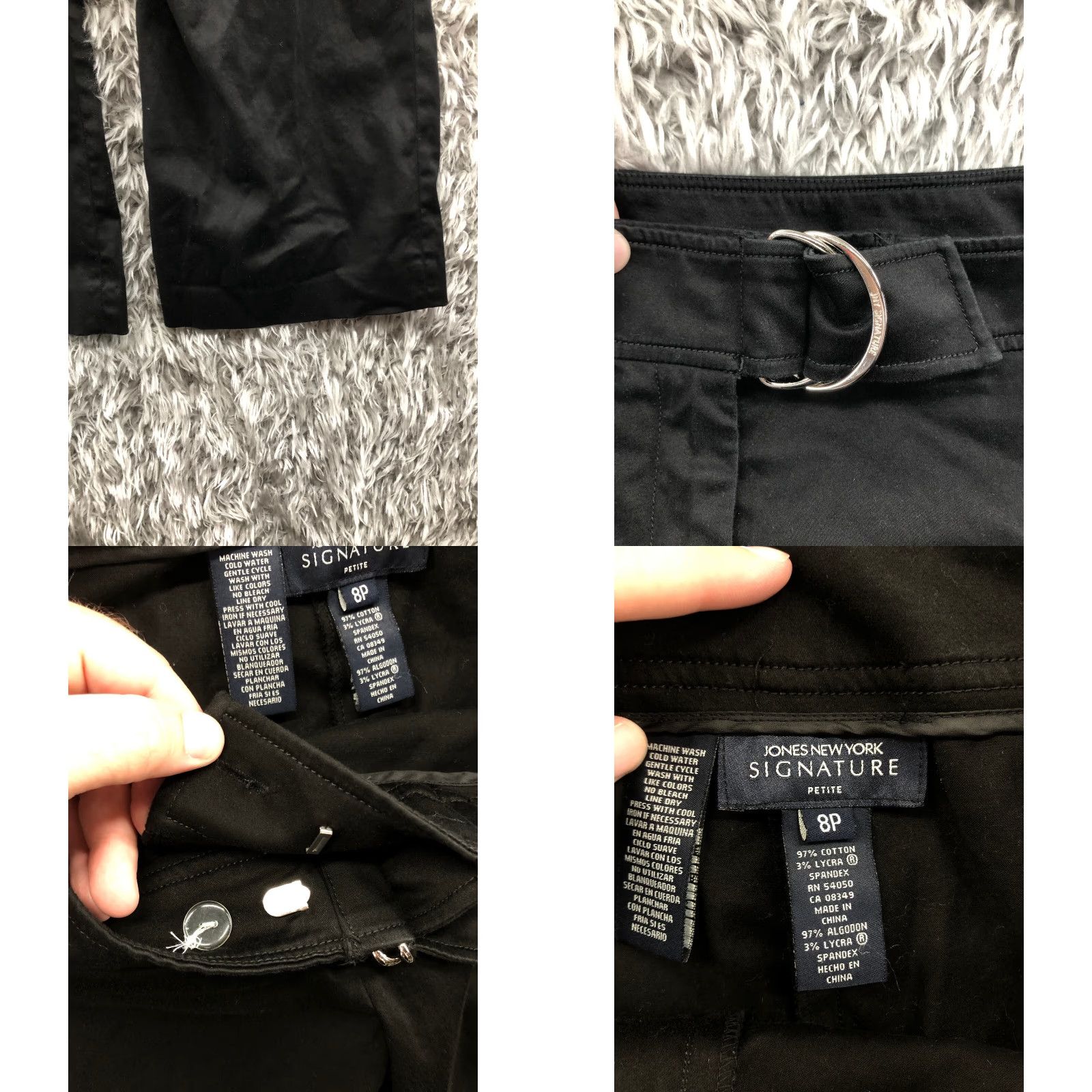 Jones New York Jones New York Wide Leg Capri Pants 8P Petite Womens Black Capris Pants Wool? Polyester? Size 30" / US 8 / IT 44 - 8 Thumbnail