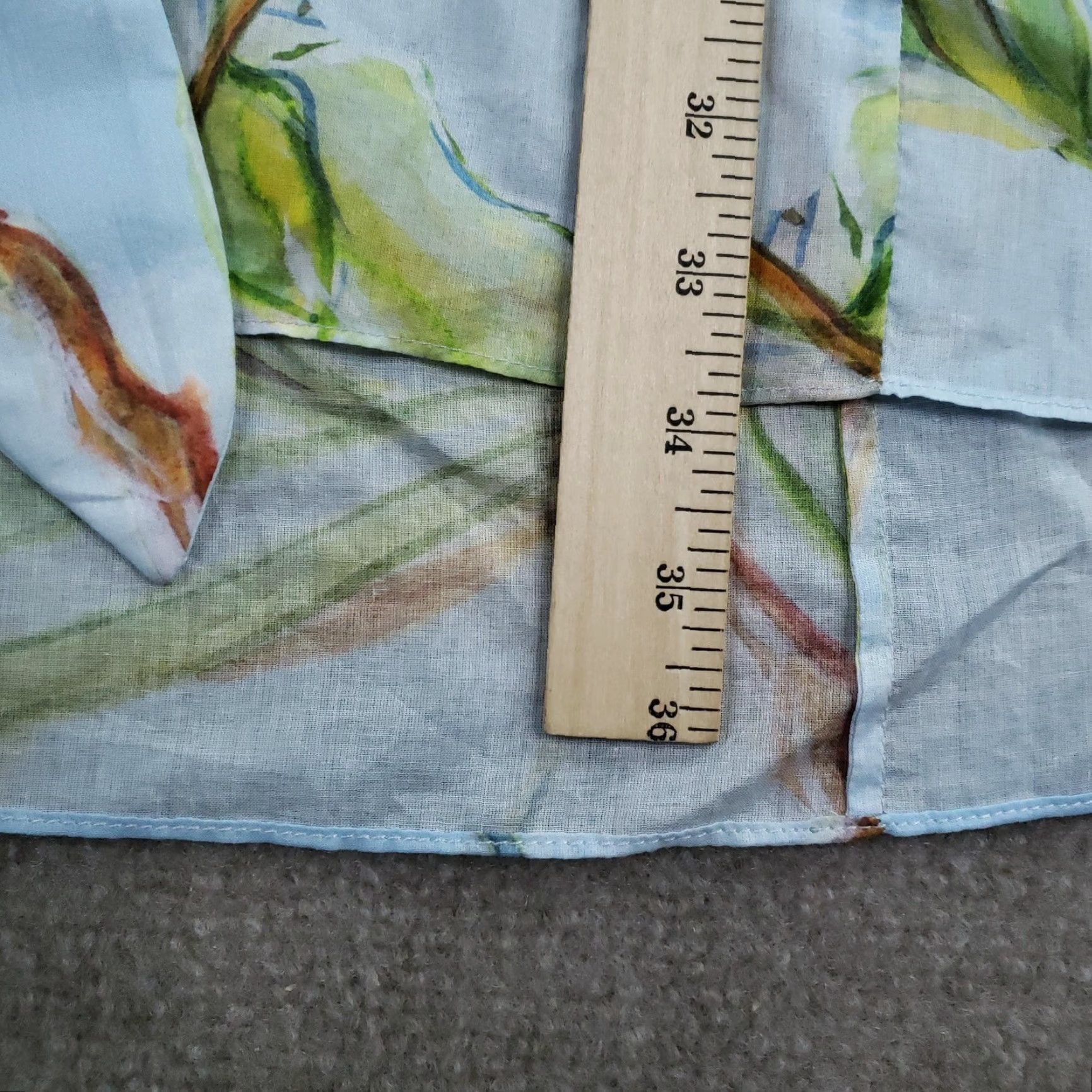 Vintage Ala Von Auersperg Shirt Dress Womens XL Blue Botanical Belted Tunic 100% Cotton Size XL / US 12-14 / IT 48-50 - 5 Thumbnail