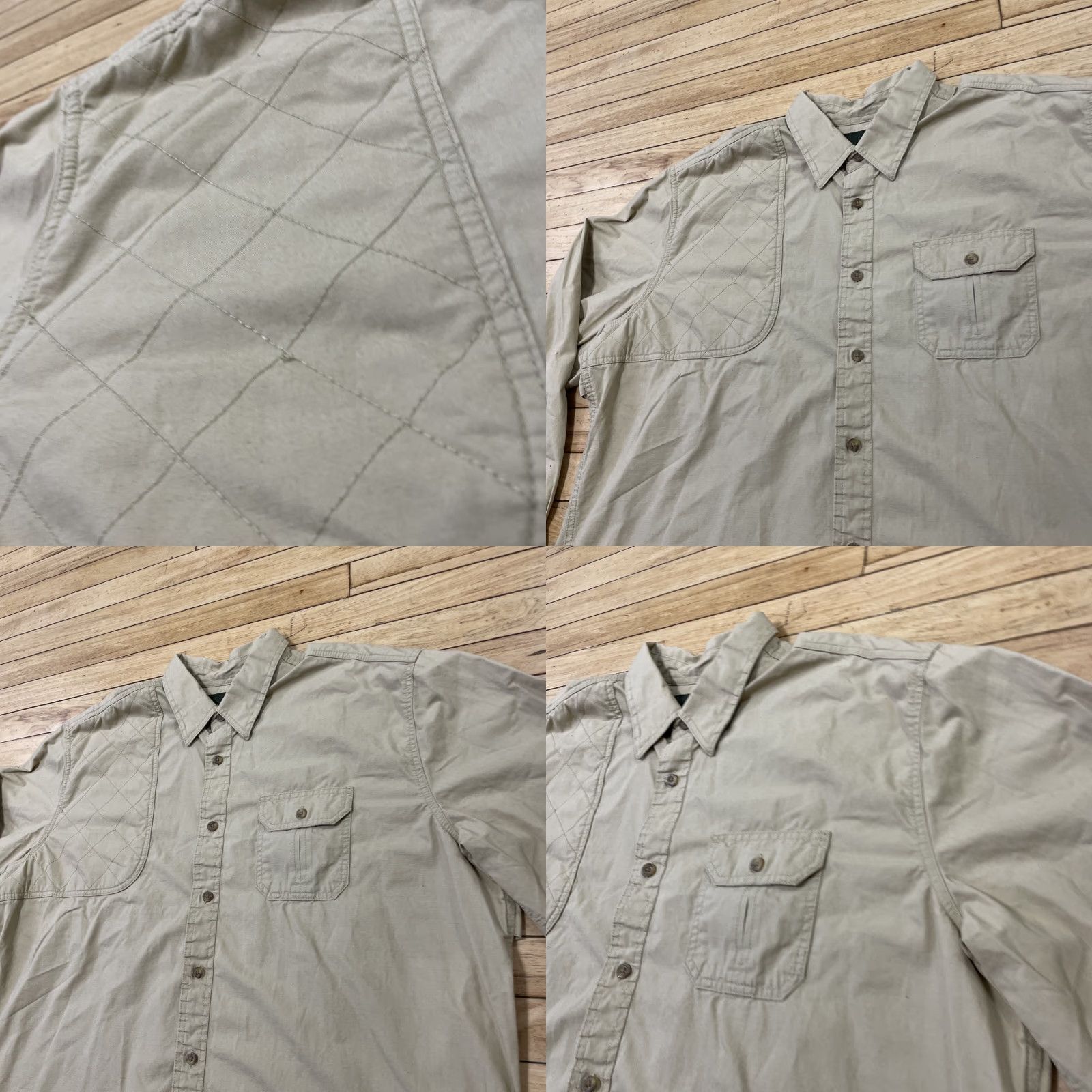 Eddie Bauer VINTAGE Eddie Bauer Hunting Shirt Men 2XL Twill Khaki Beiges Pad Western Vent Button-Up With Pockets Size US XXL / EU 58 / 5 - 10 Thumbnail