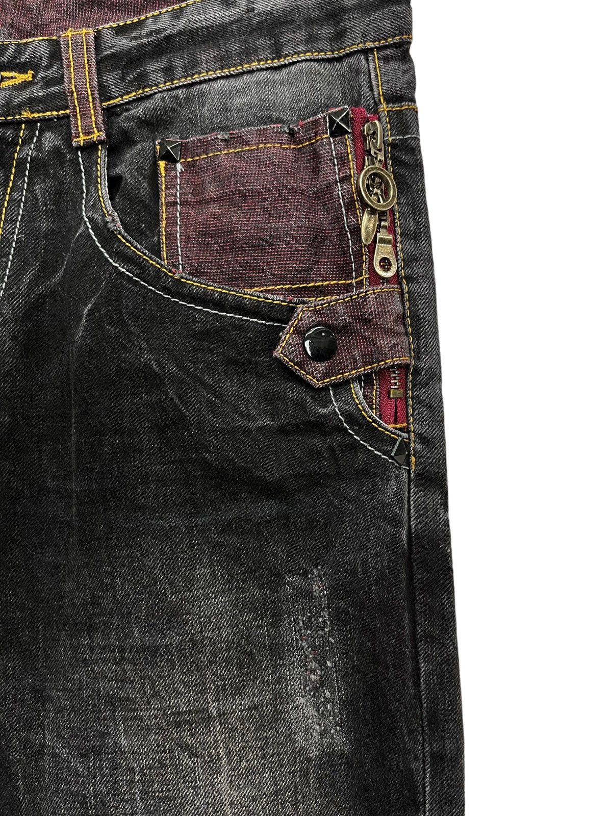 semanticdesign FYE🤘🏼SEMANTIC DESIGN Punk Multi Head Zipper Clawmark Flare Size US 30 / EU 46 - 5 Thumbnail