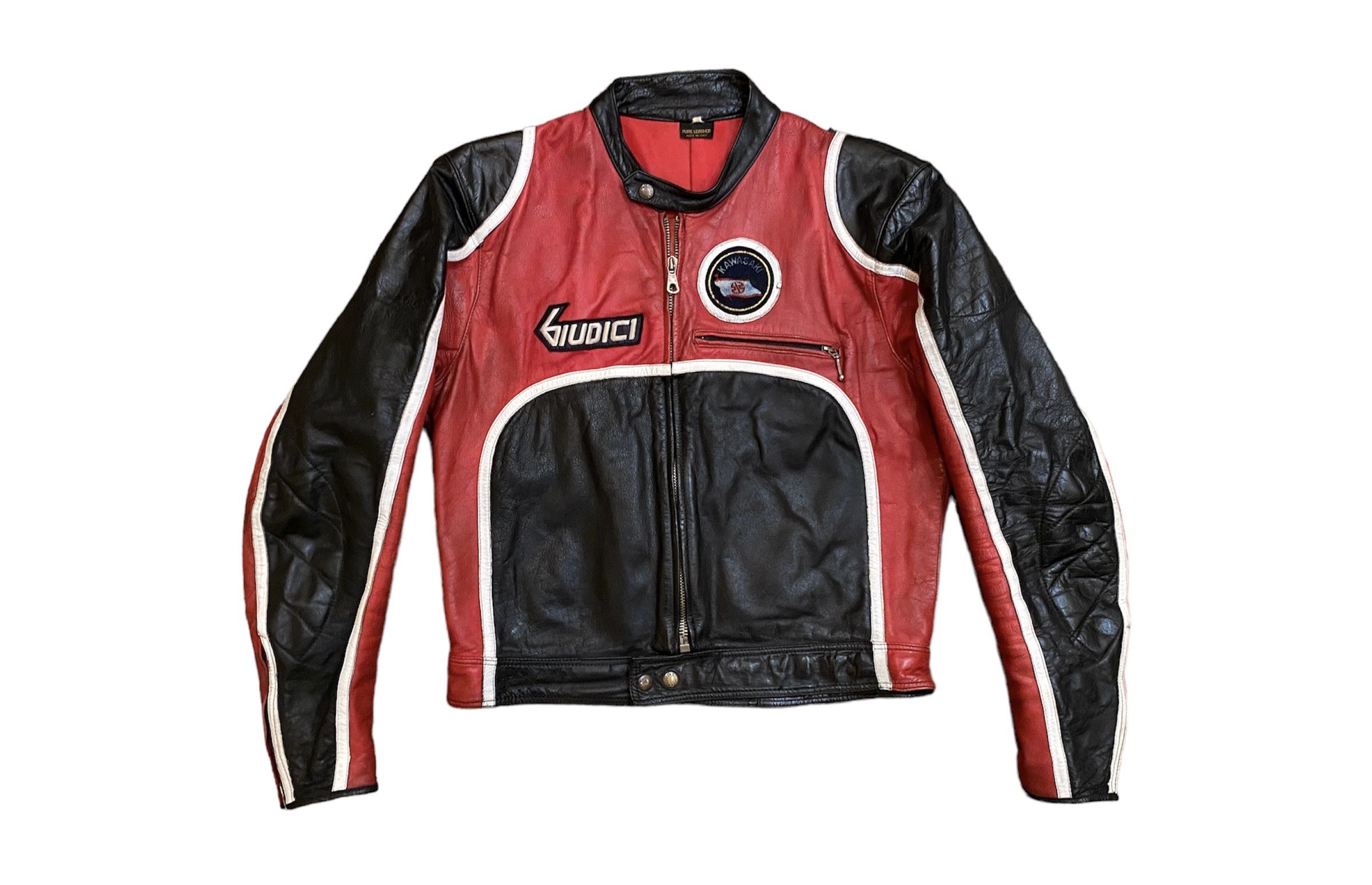 Leather Jacket × Very Rare × Vintage Vintage 80s Italian Motorcycle ...
