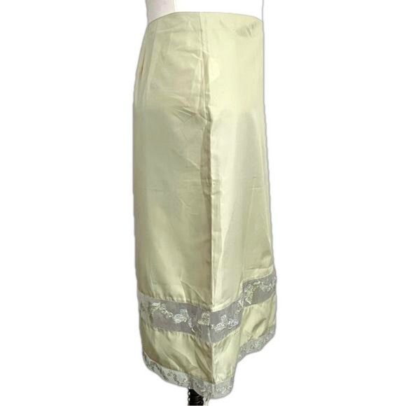 Other Pistachio Green Organza Butterflies Trim Slip Skirt - M 🇮🇹 Size 30" / US 8 / IT 44 - 5 Thumbnail