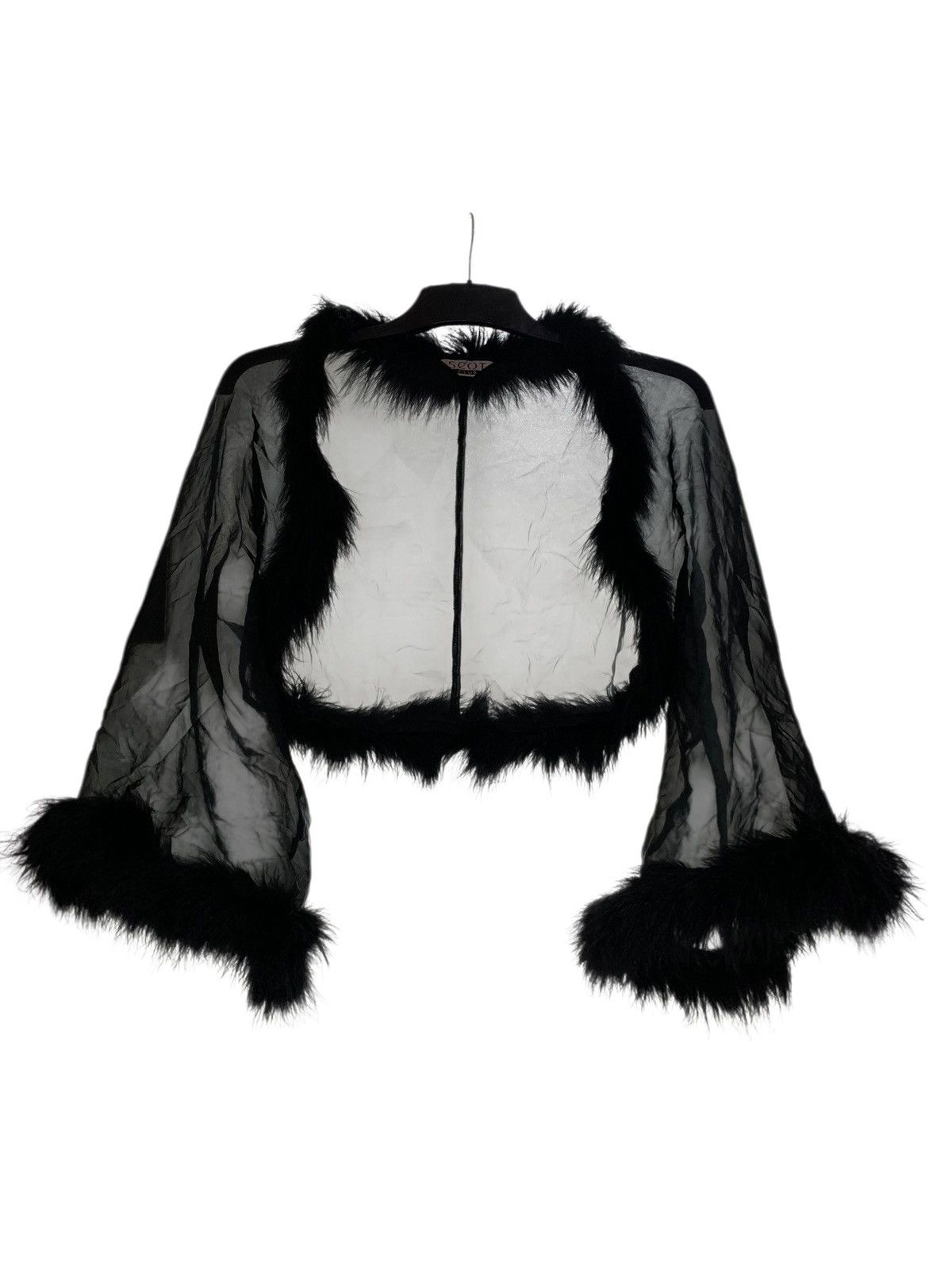 If Six Was Nine Scot Club Japan gothic transparent sheer faux fur cardigan Size S / US 4 / IT 40 - 2 Thumbnail