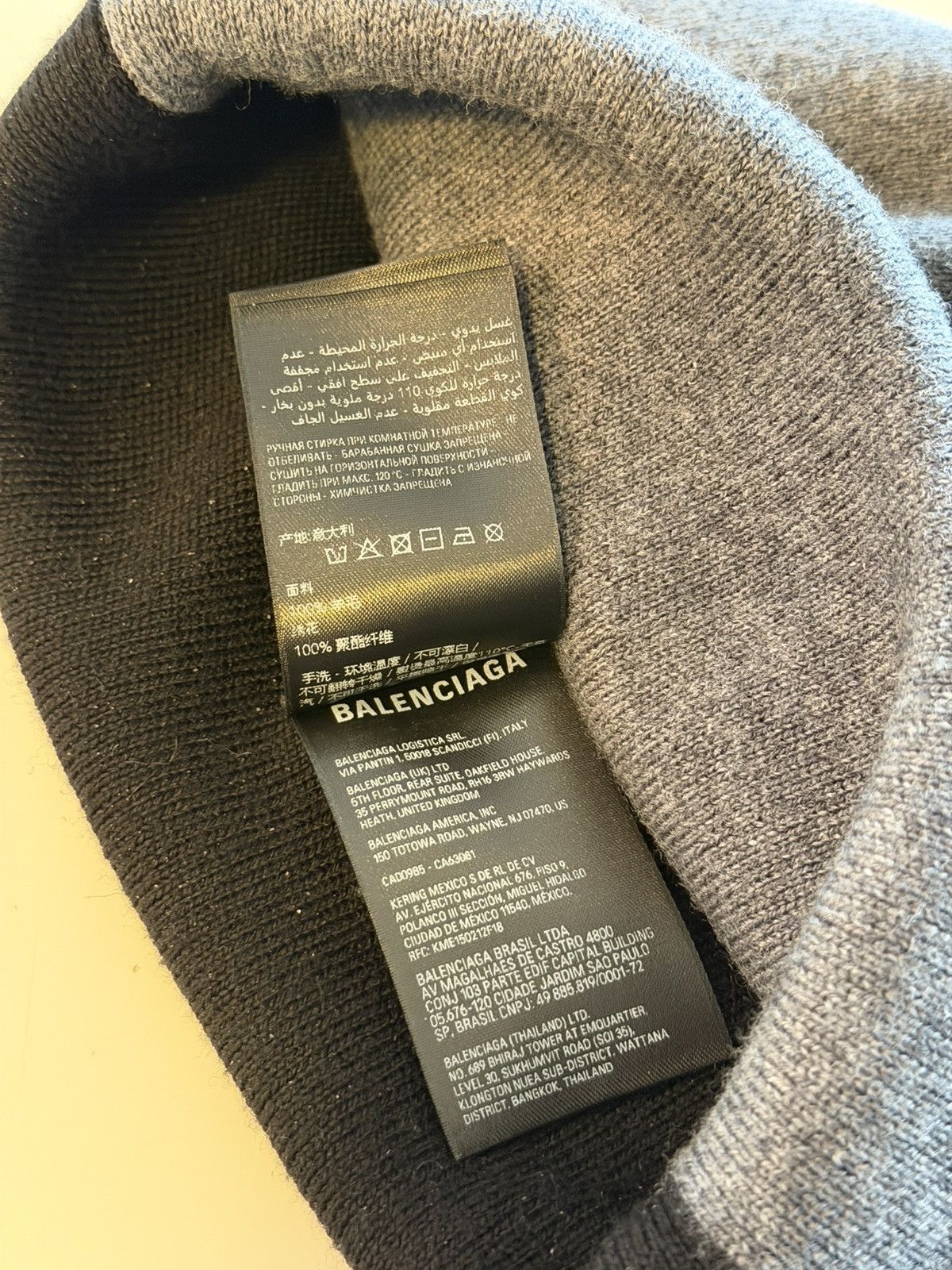 Balenciaga BALENCIAGA DEMNA HYBRID LOOP ICON 3b SPORTS 2in1 BEANIE Size ONE SIZE - 6 Thumbnail