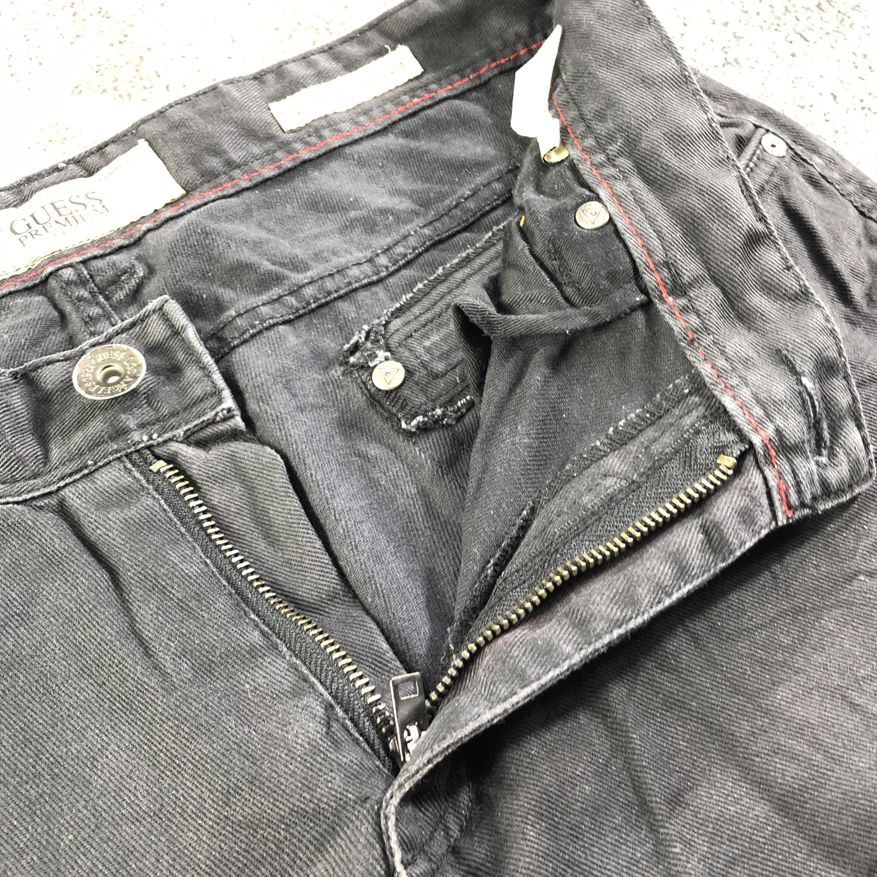 Guess Guess Black Zipper Punk Jeans KJ1968 Size US 32 / EU 48 - 7 Thumbnail
