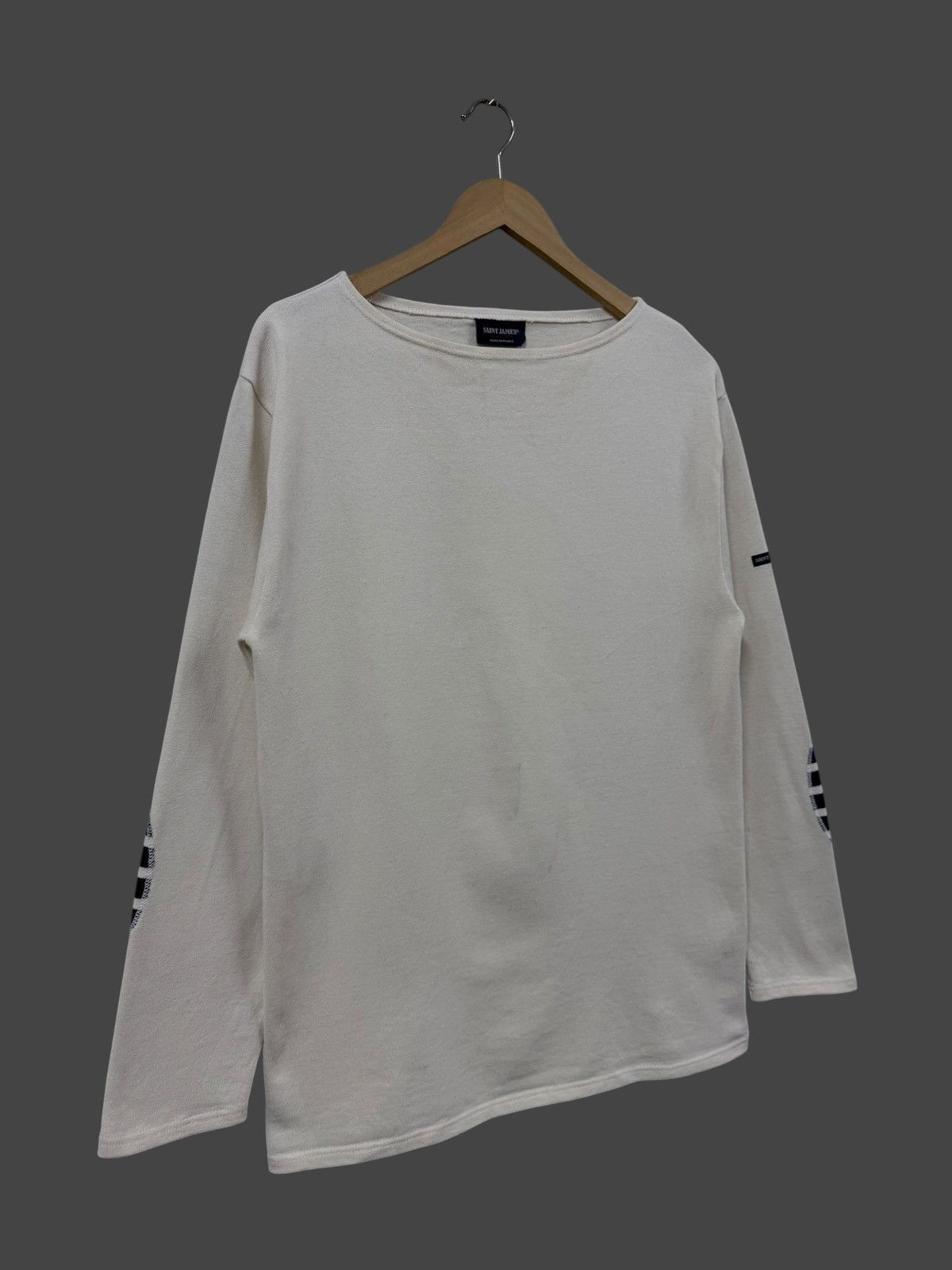Saint James Saint James Beige Boat Neck Heavy Cotton Longsleeve Shirt Size US M / EU 48-50 / 2 - 6 Thumbnail