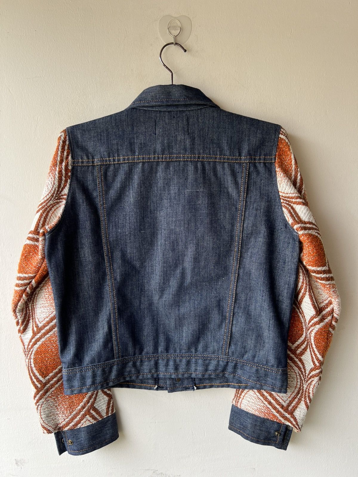 Farah Vintage 70s FARAH Hybrid Denim Trucker Cropped Jacket Size US S / EU 44-46 / 1 - 2 Thumbnail
