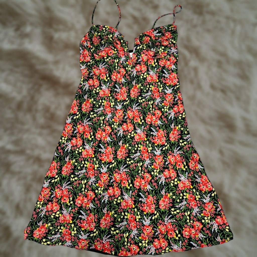 Vintage Floret Studios Womens Tank Tunic XS Green Red Floral New Lined Tank Top XS Womens Green Red Floral Tunic Tank Size XS / US 0-2 / IT 36-38 - 1 Thumbnail