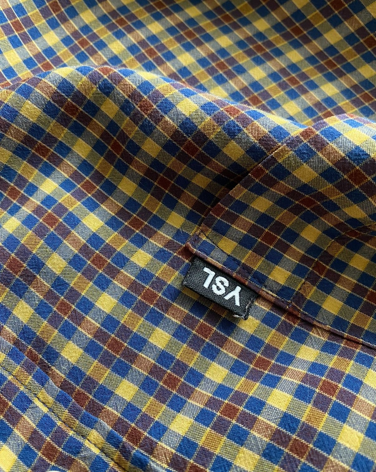 Saint Laurent Paris Saint Laurent jeans vintage checkered long sleeve shirt Size US XL / EU 56 / 4 - 5 Thumbnail